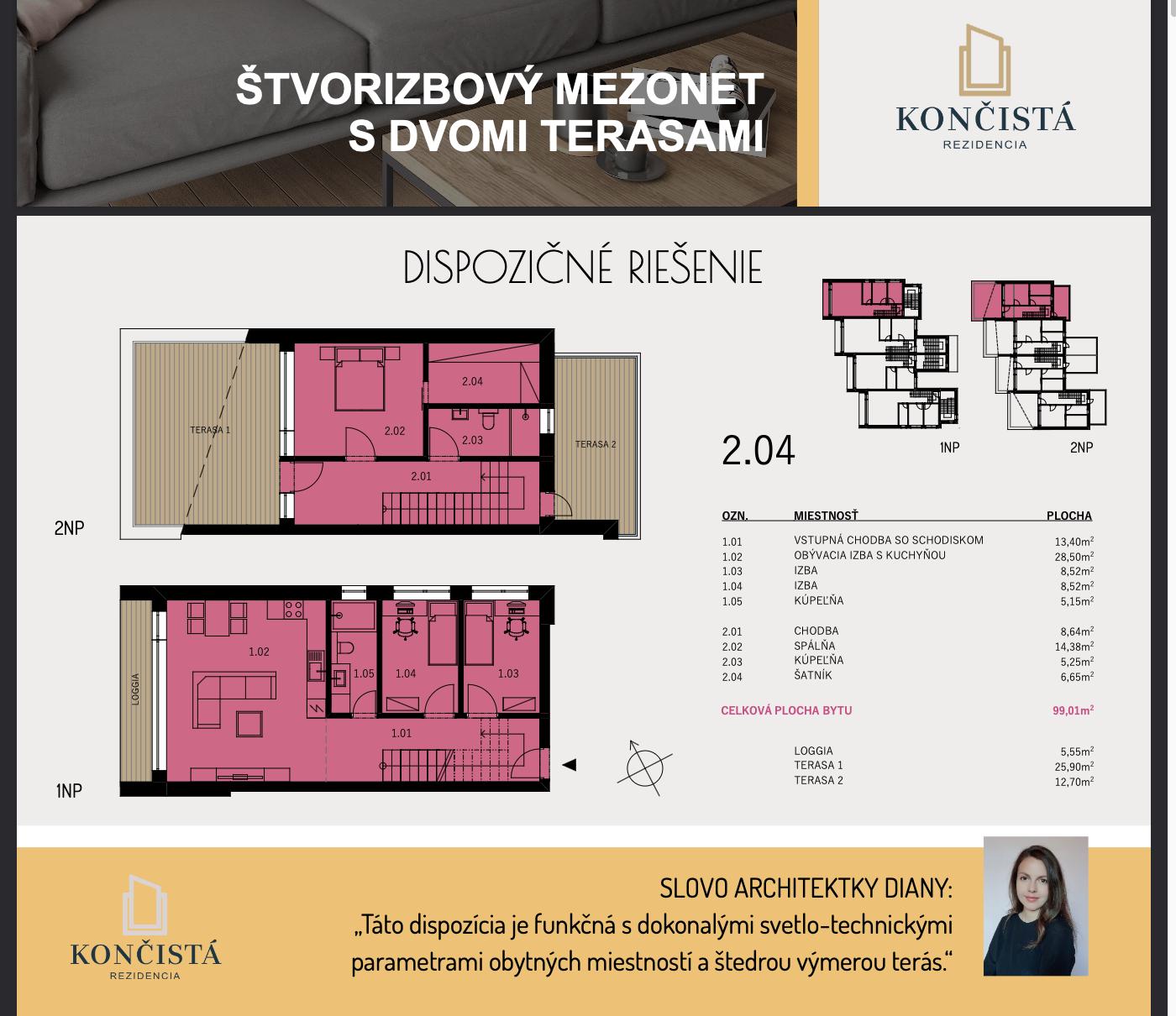 Rezidencia Končistá - N2.04 - Pôdorys