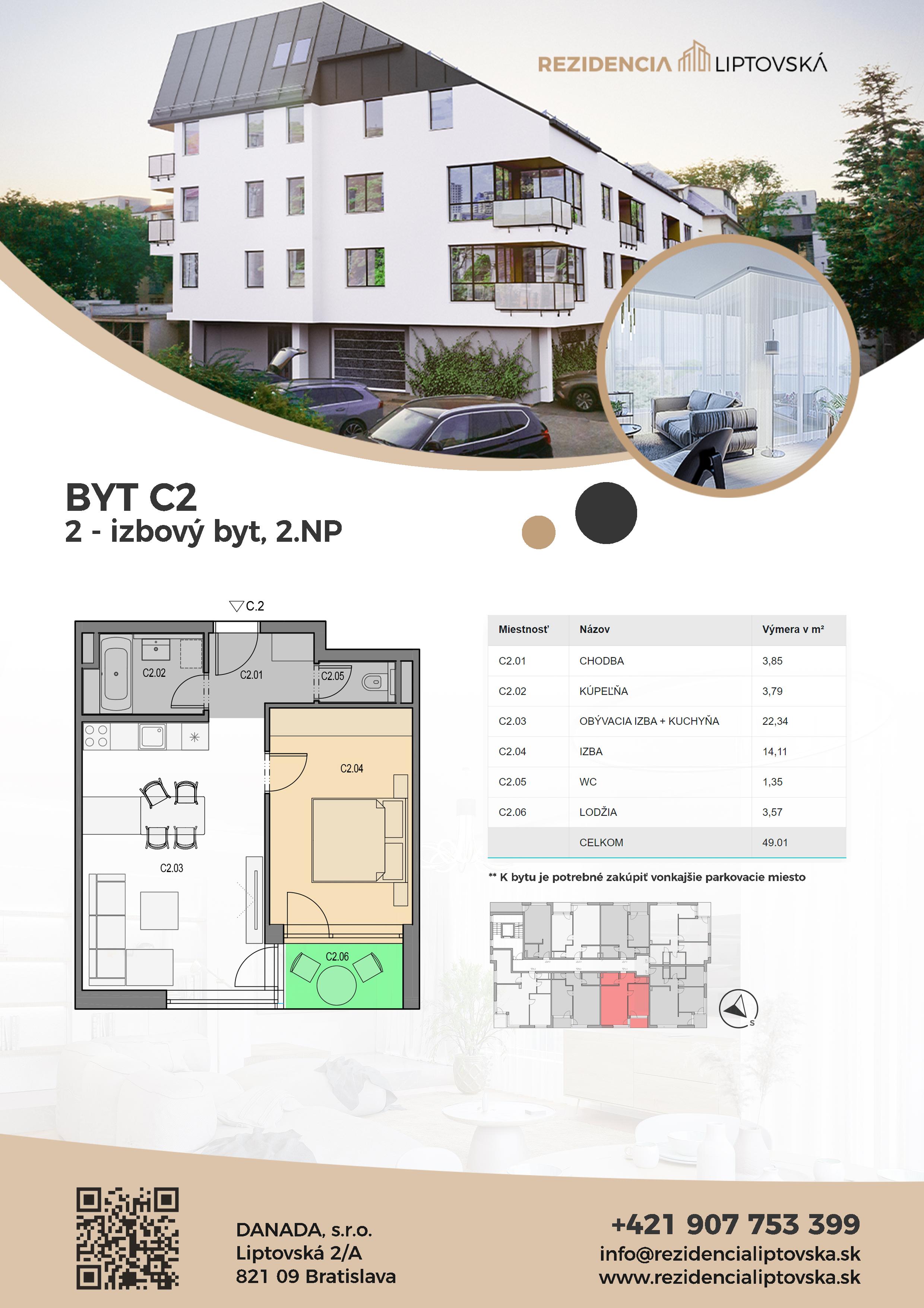 Rezidencia liptovská - C.2 - Pôdorys