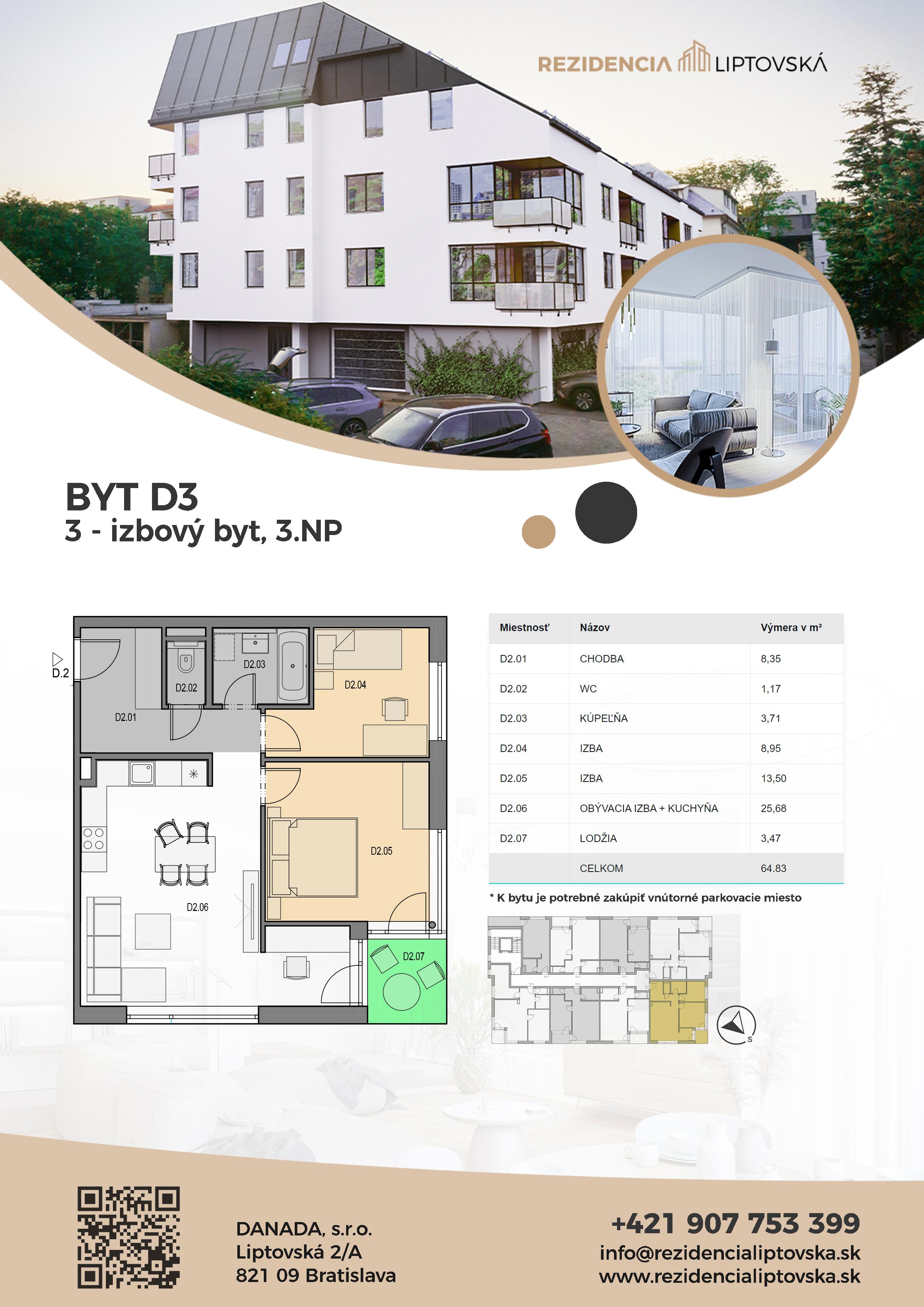 Rezidencia liptovská - D.3 - Pôdorys