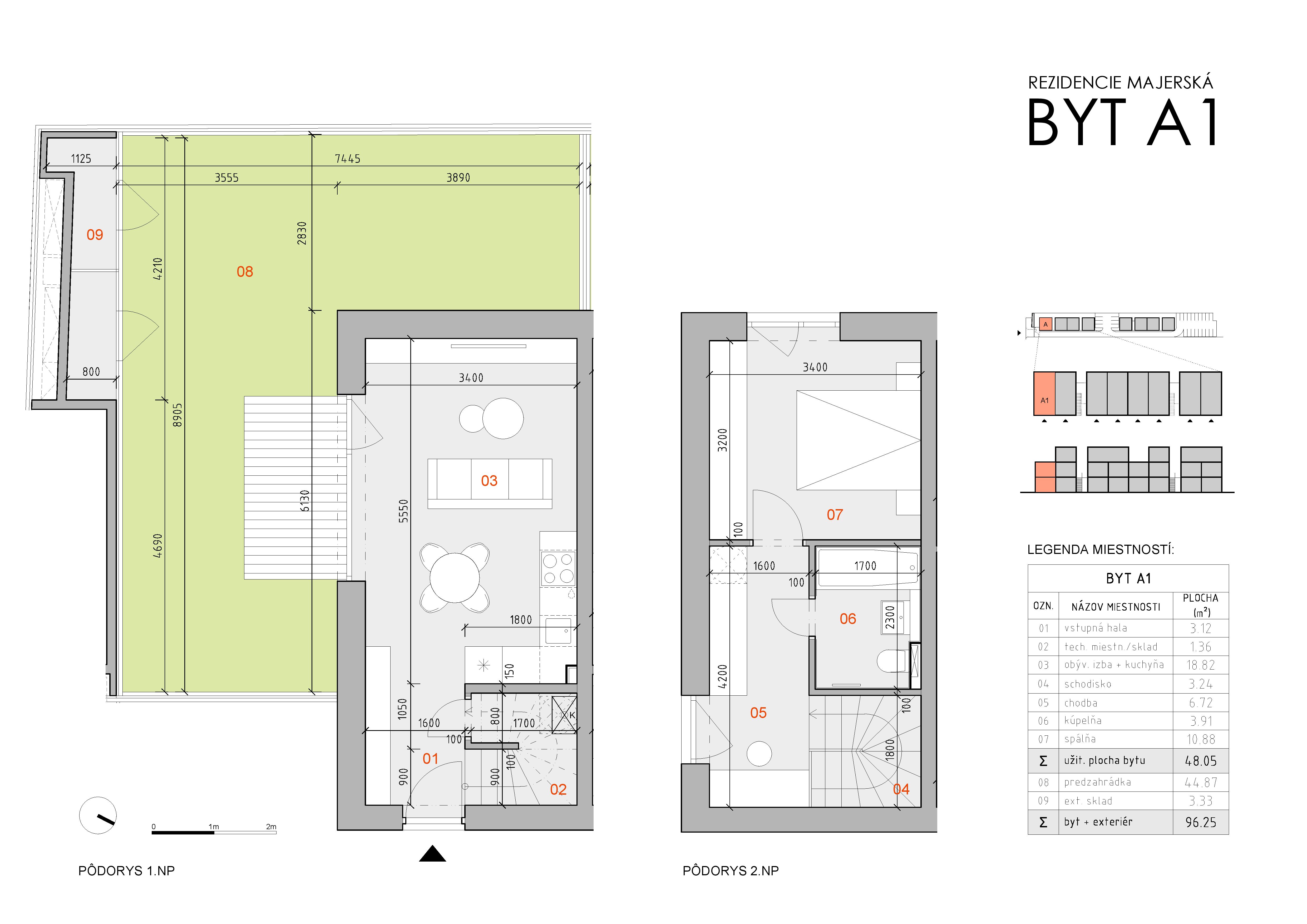 Rezidencia Majerská - A1 - Pôdorys