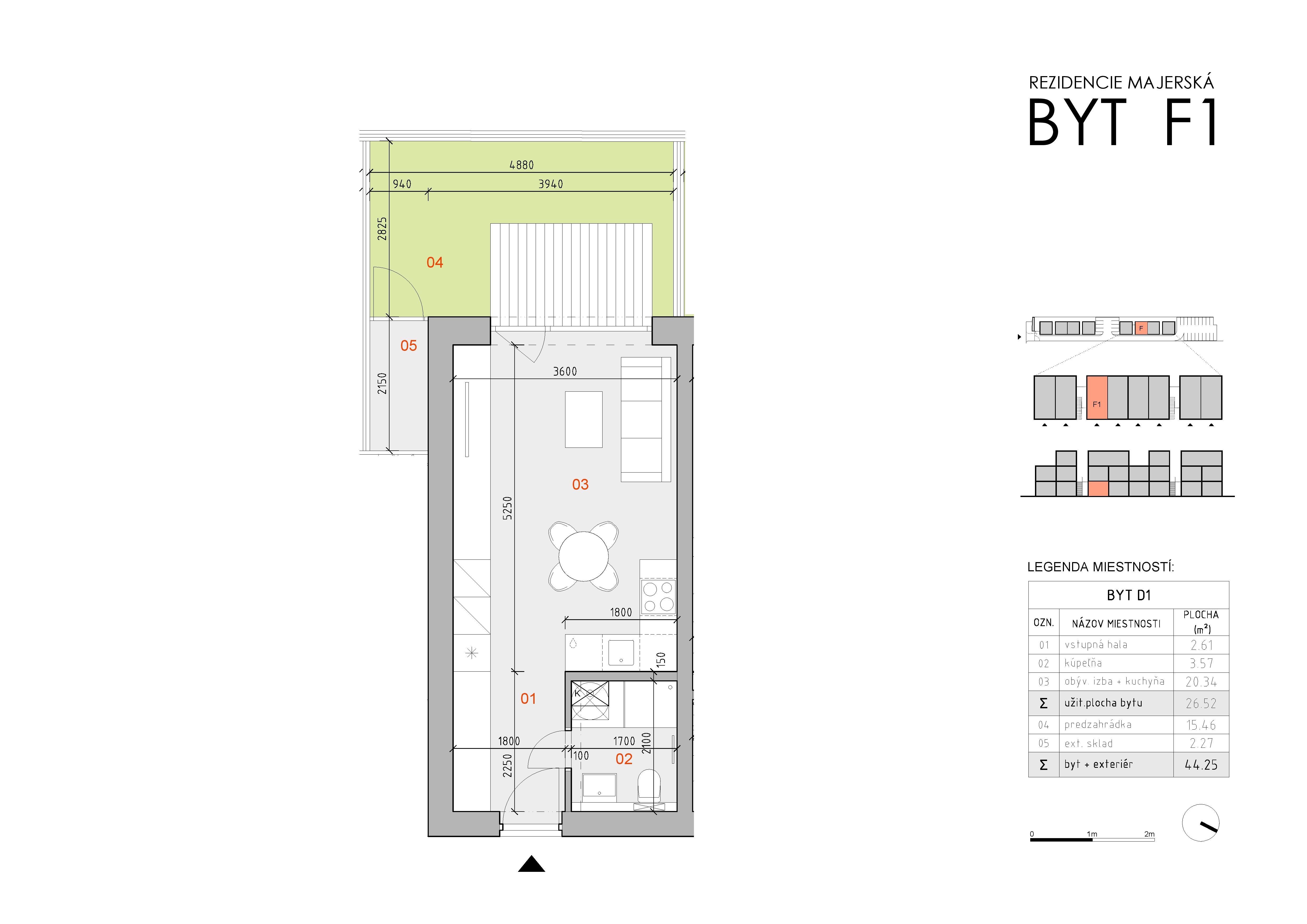 Rezidencia Majerská - F1 - Pôdorys