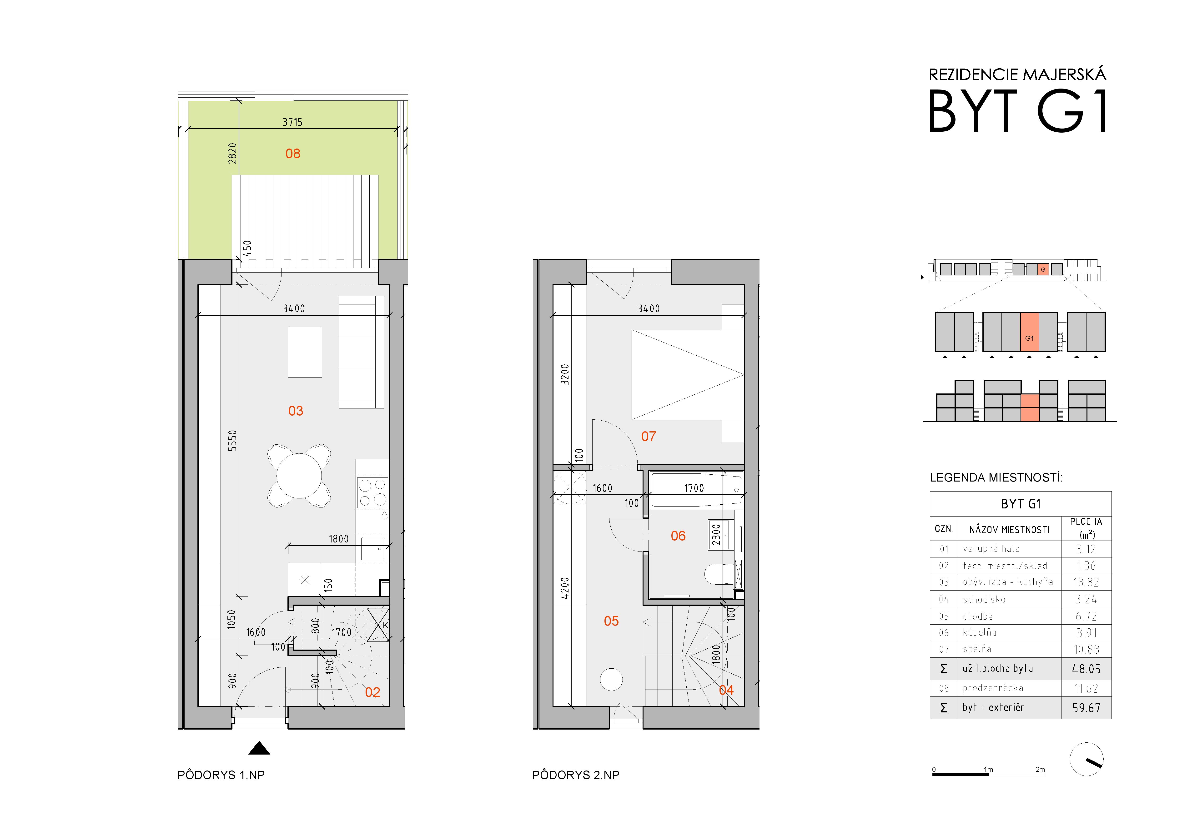 Rezidencia Majerská - G1 - Pôdorys