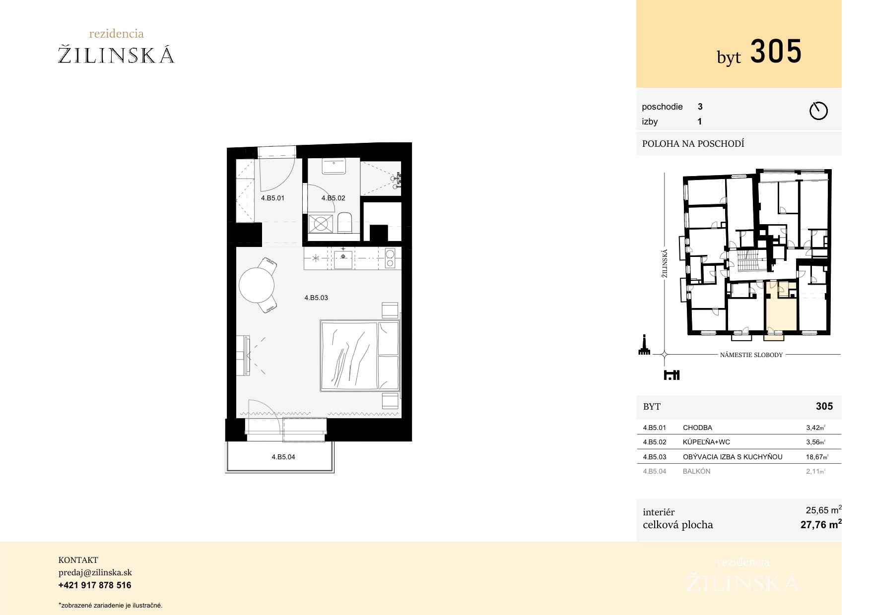 Rezidencia Žilinská - 305 - Pôdorys