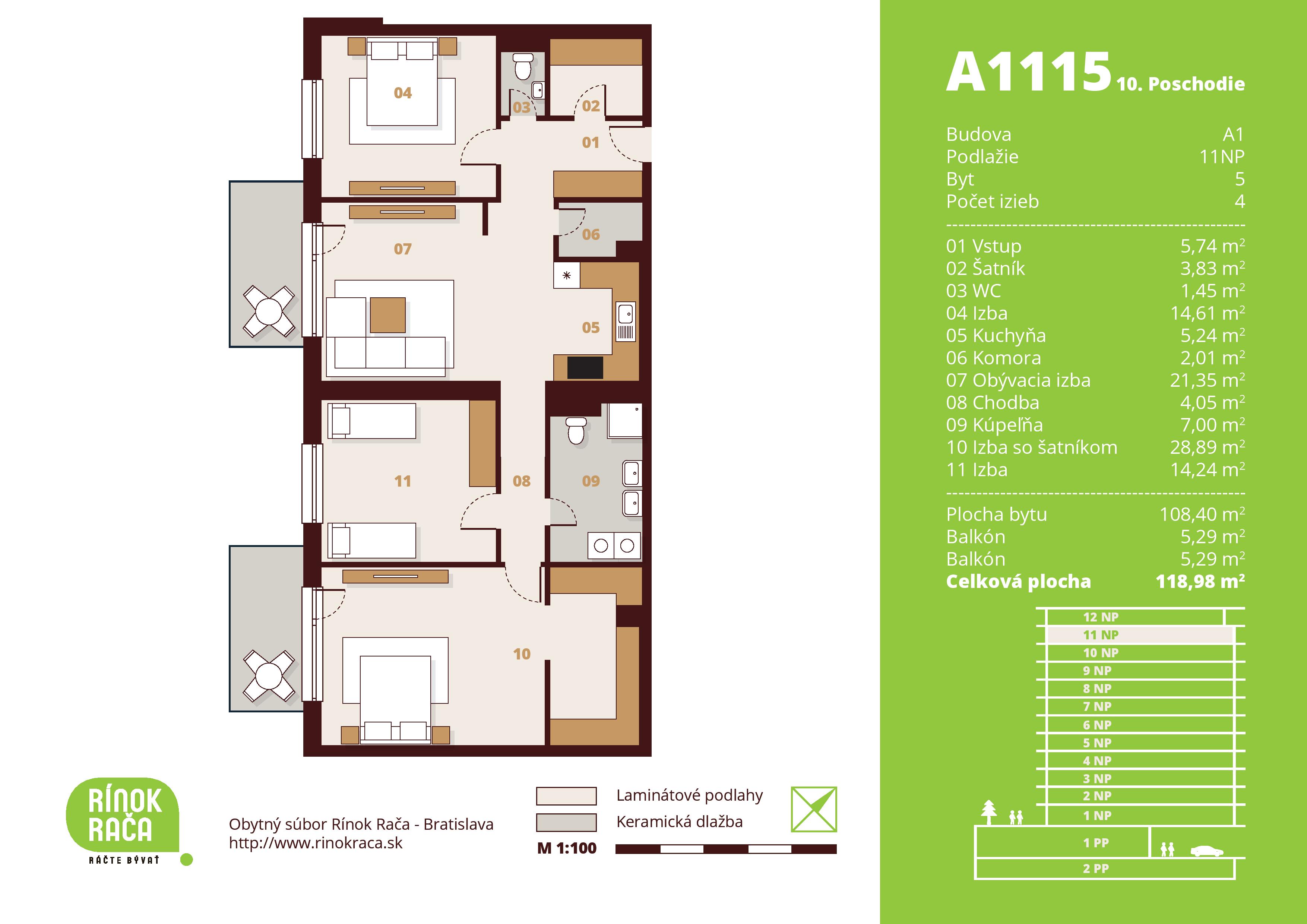 Rínok Rača - A1115 - Pôdorys