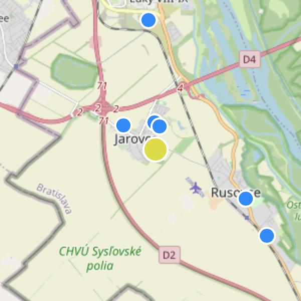 Sady Jarovce - map