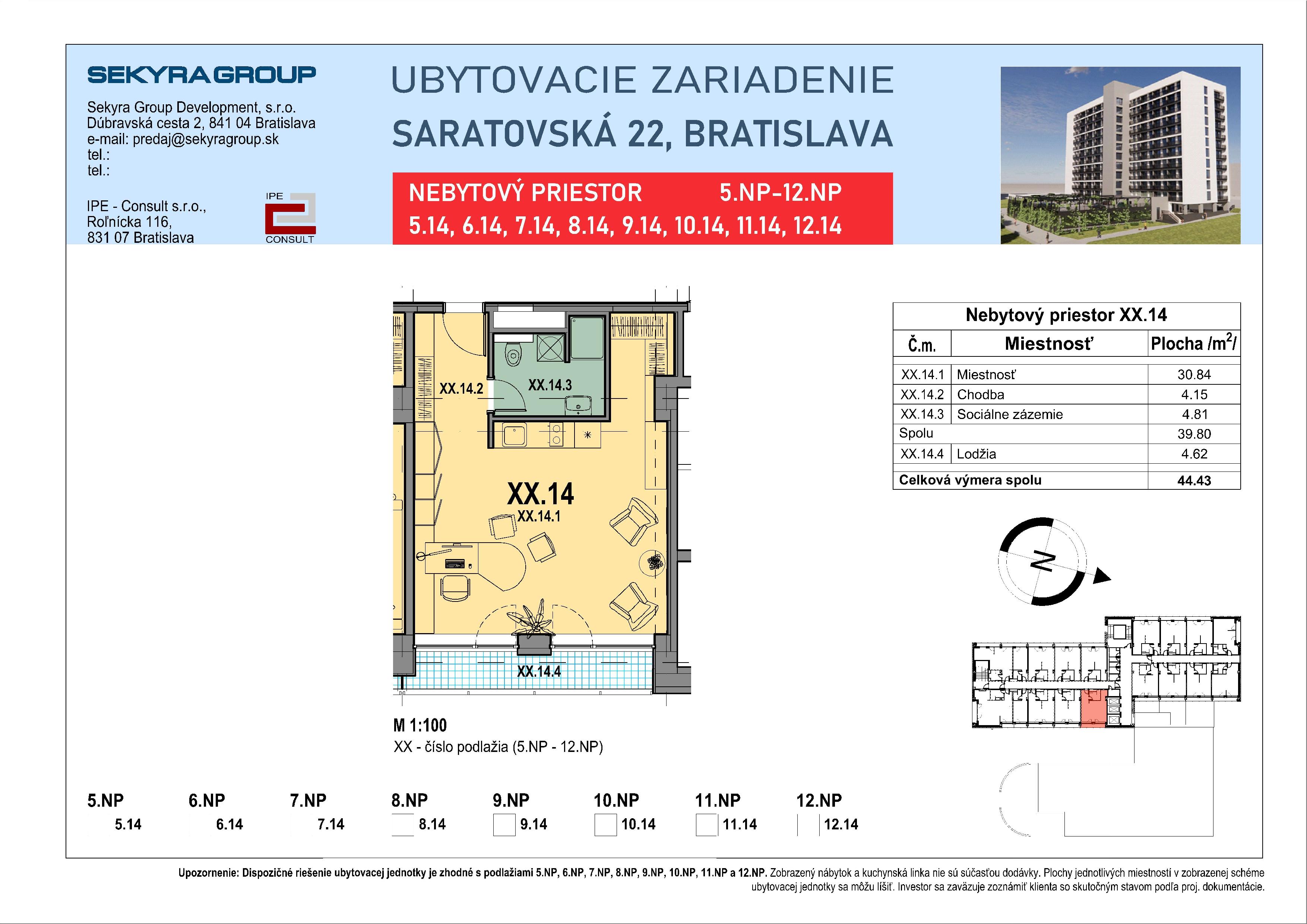 Saratovská 22 - 11.14 - Pôdorys