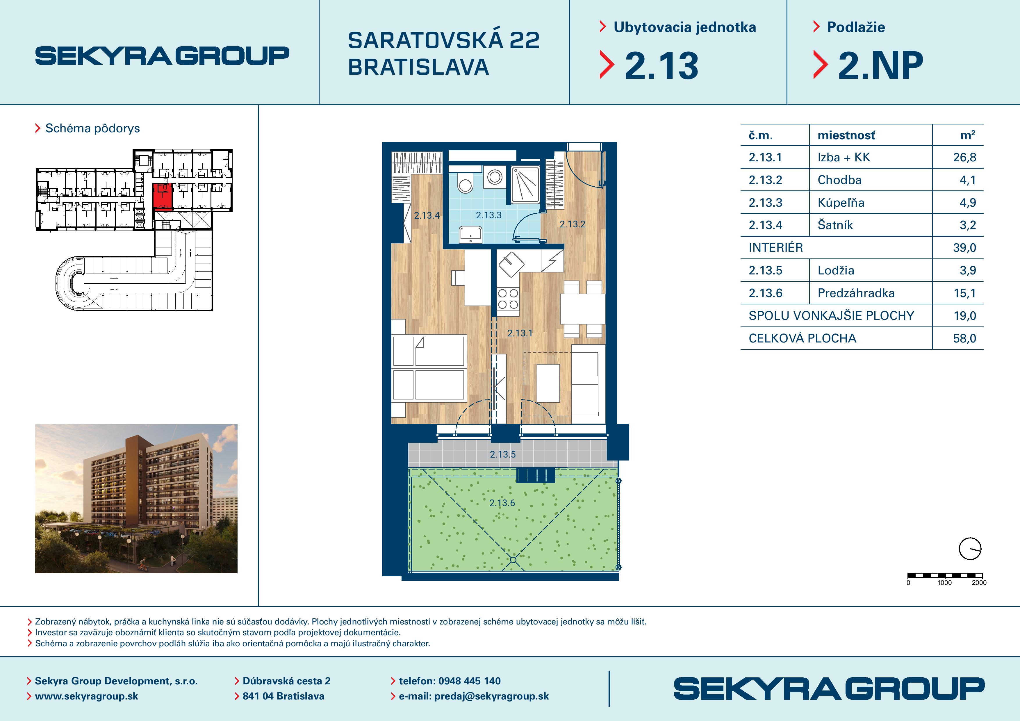 Saratovská 22 - 2.13 - Pôdorys