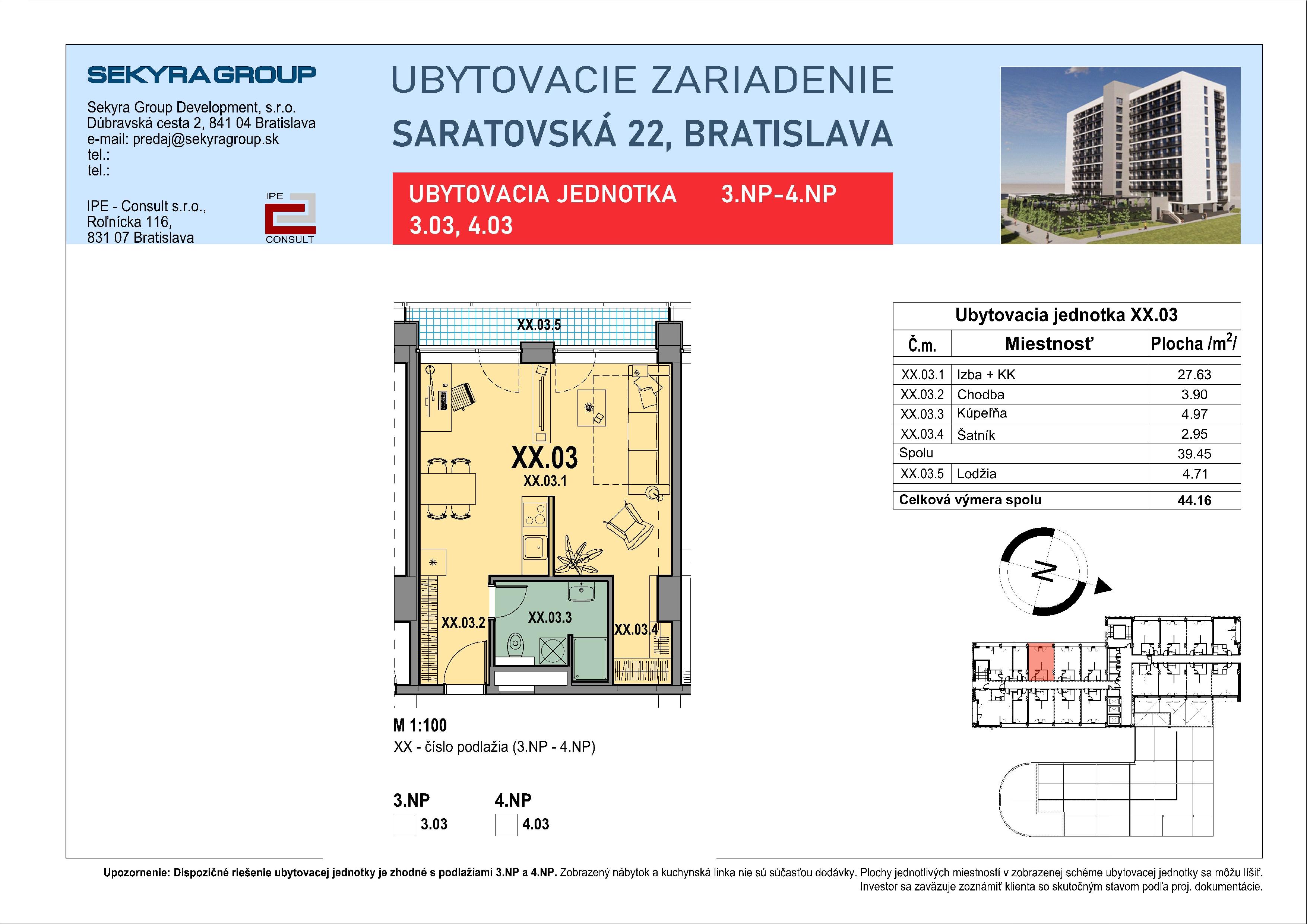 Saratovská 22 - 4.03 - Pôdorys