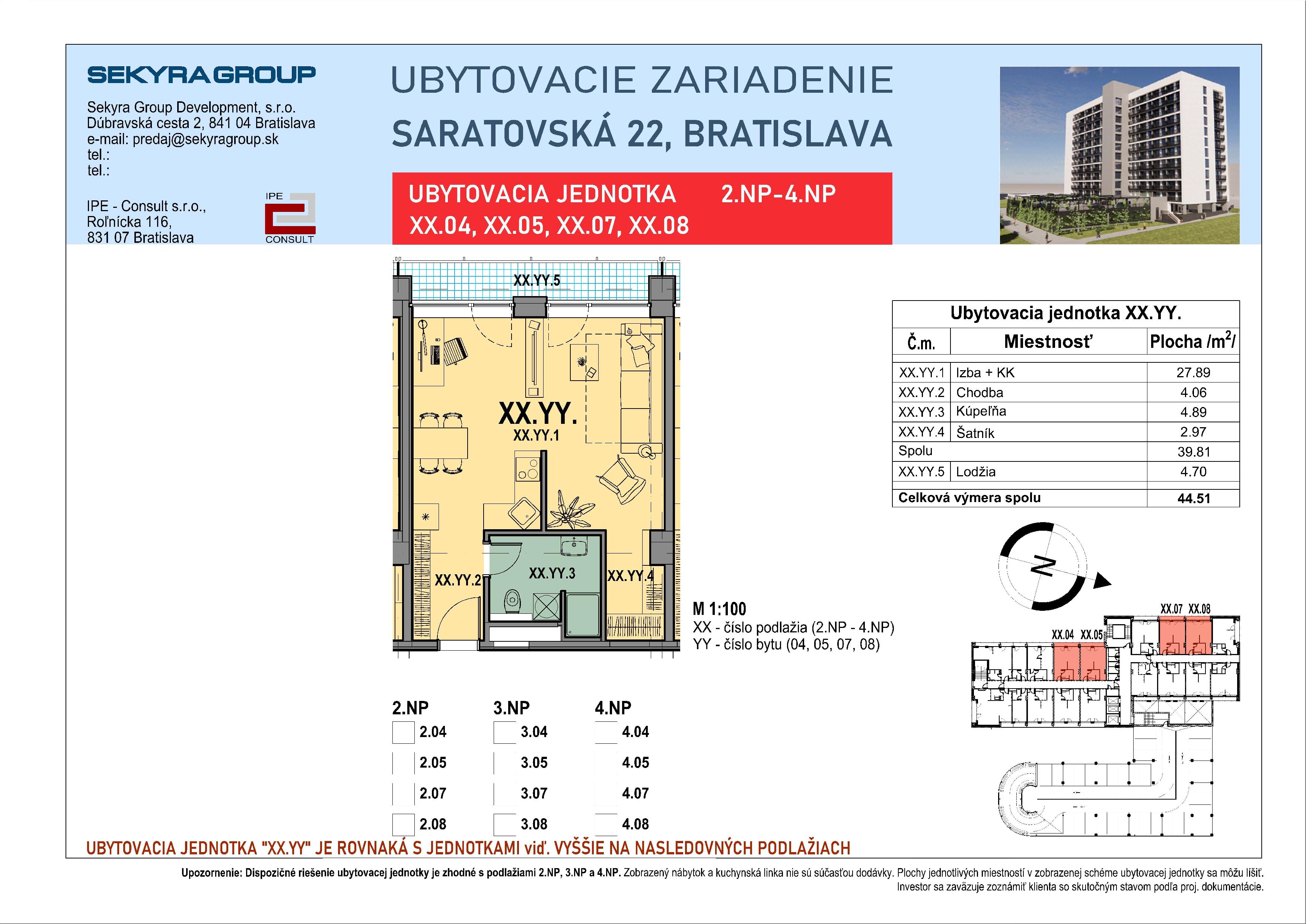 Saratovská 22 - 4.04 - Pôdorys
