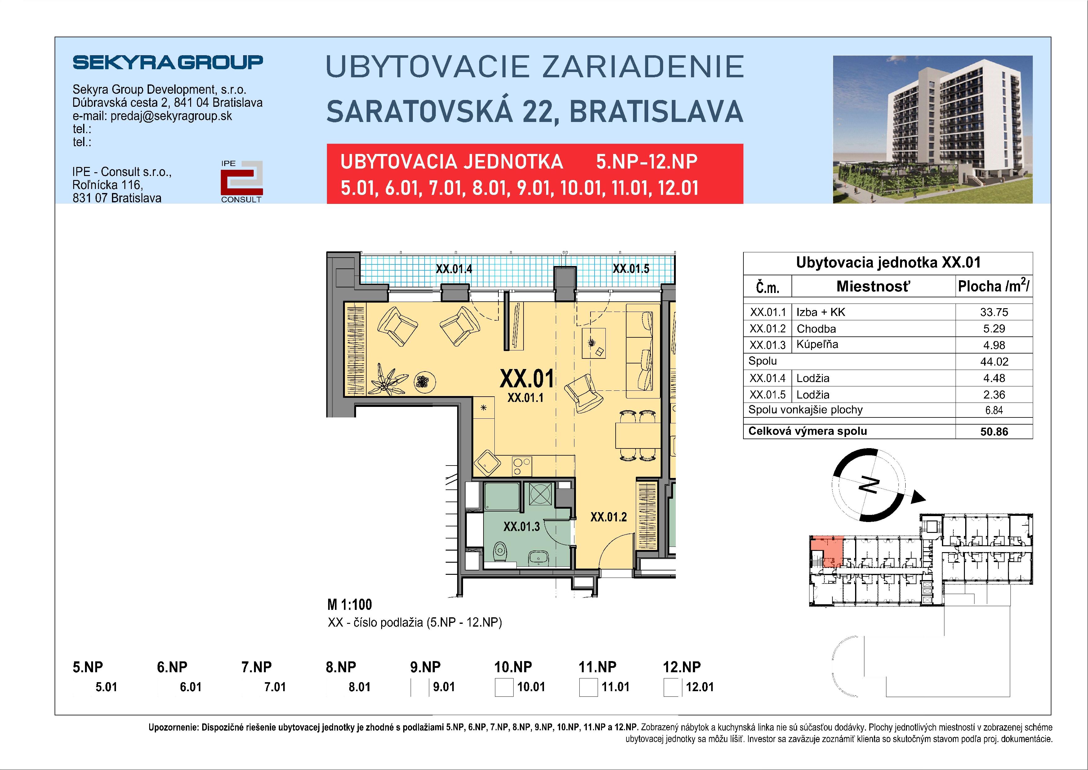 Saratovská 22 - 7.01 - Pôdorys