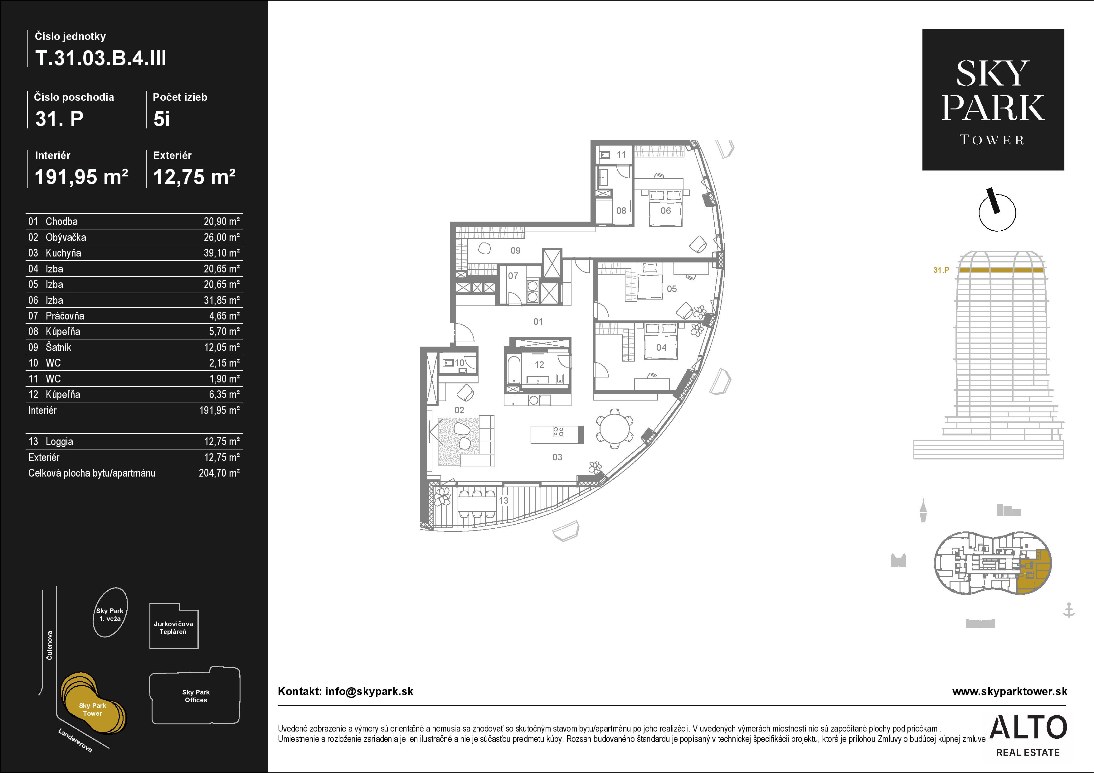 Sky Park - T.31.03 - Pôdorys