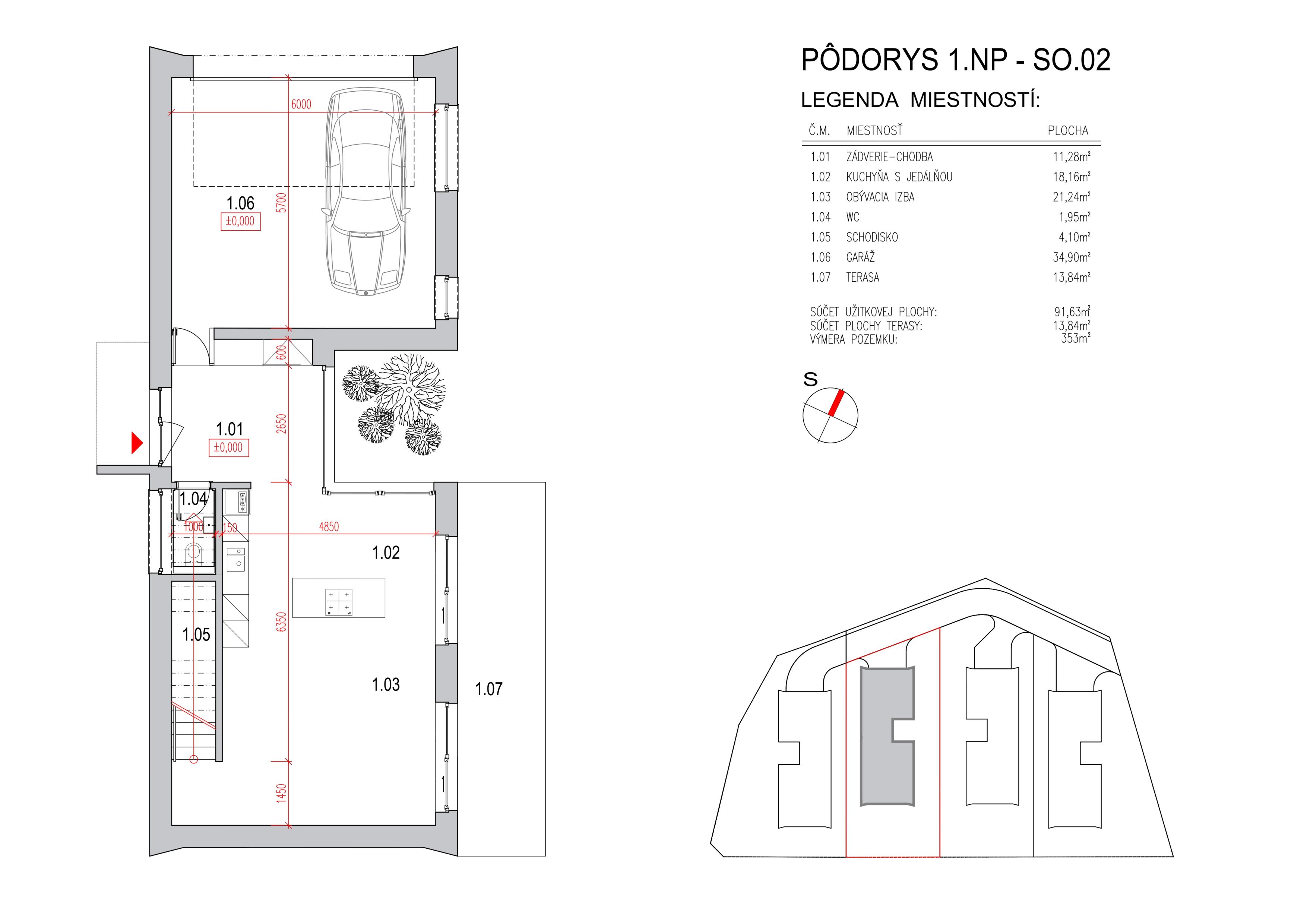Sliačska - RD SO.02 - Pôdorys