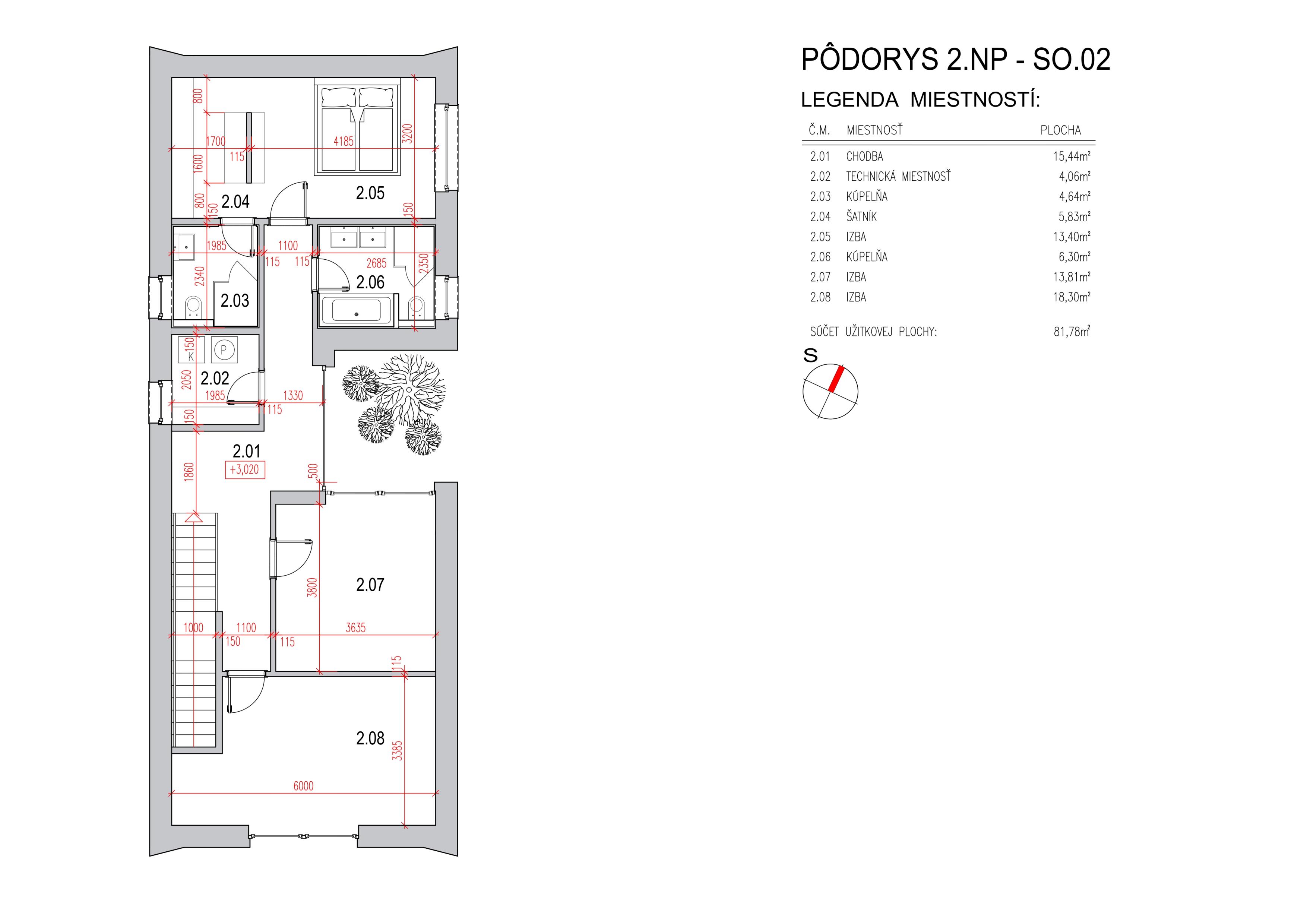 Sliačska - RD SO.02 - Pôdorys