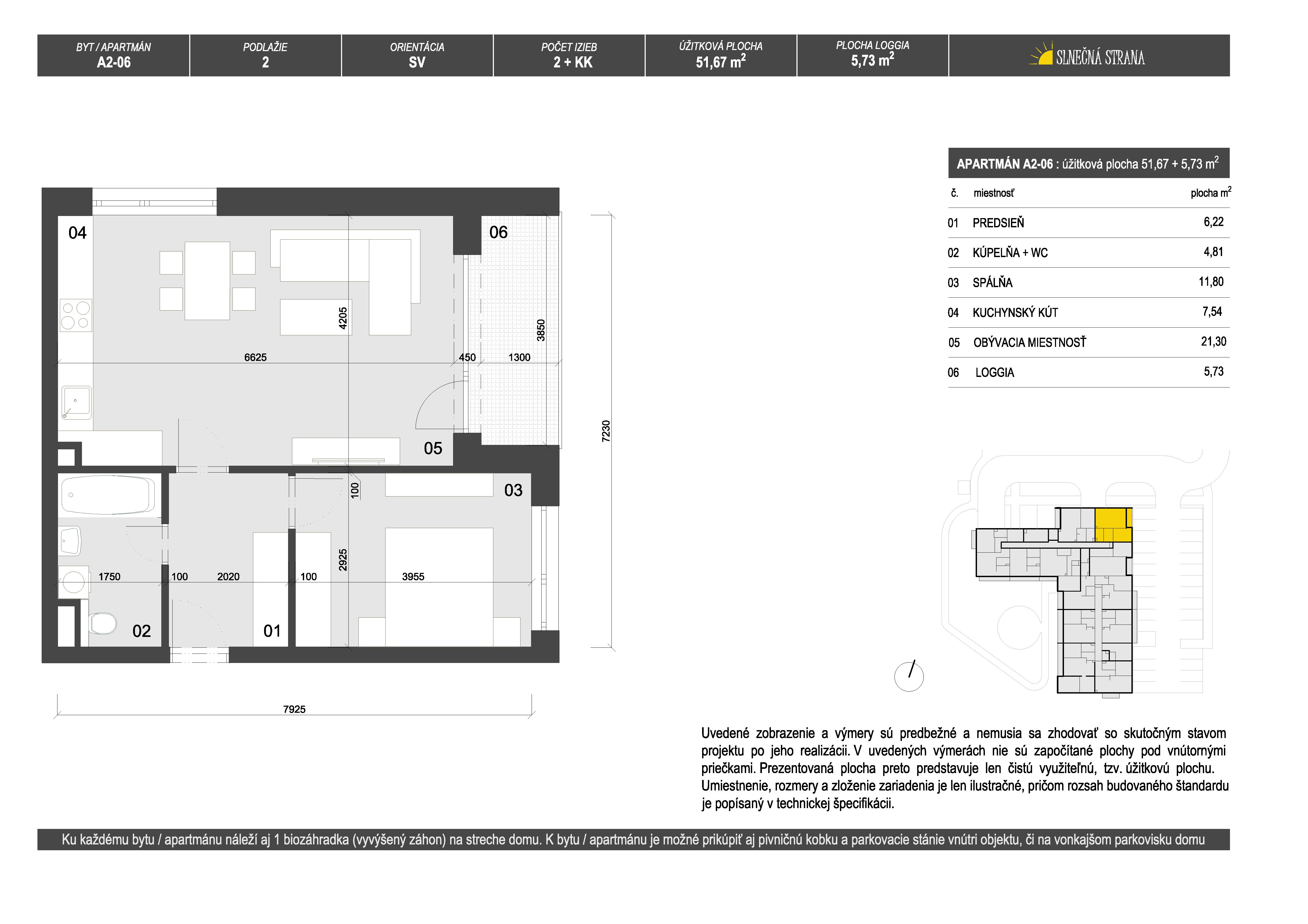 Slnečná strana - A2-06 - Pôdorys
