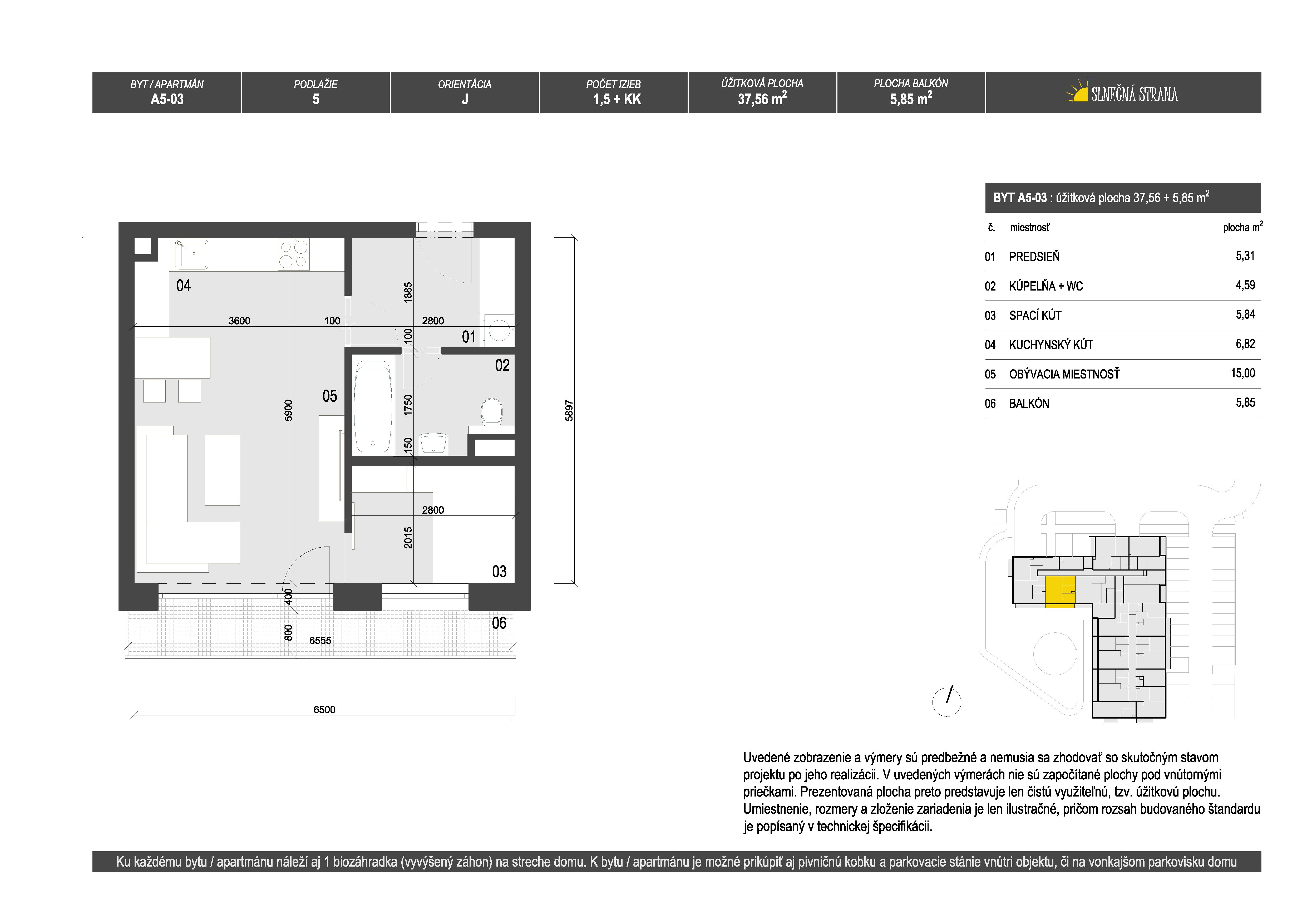 Slnečná strana - A5-03 - Pôdorys
