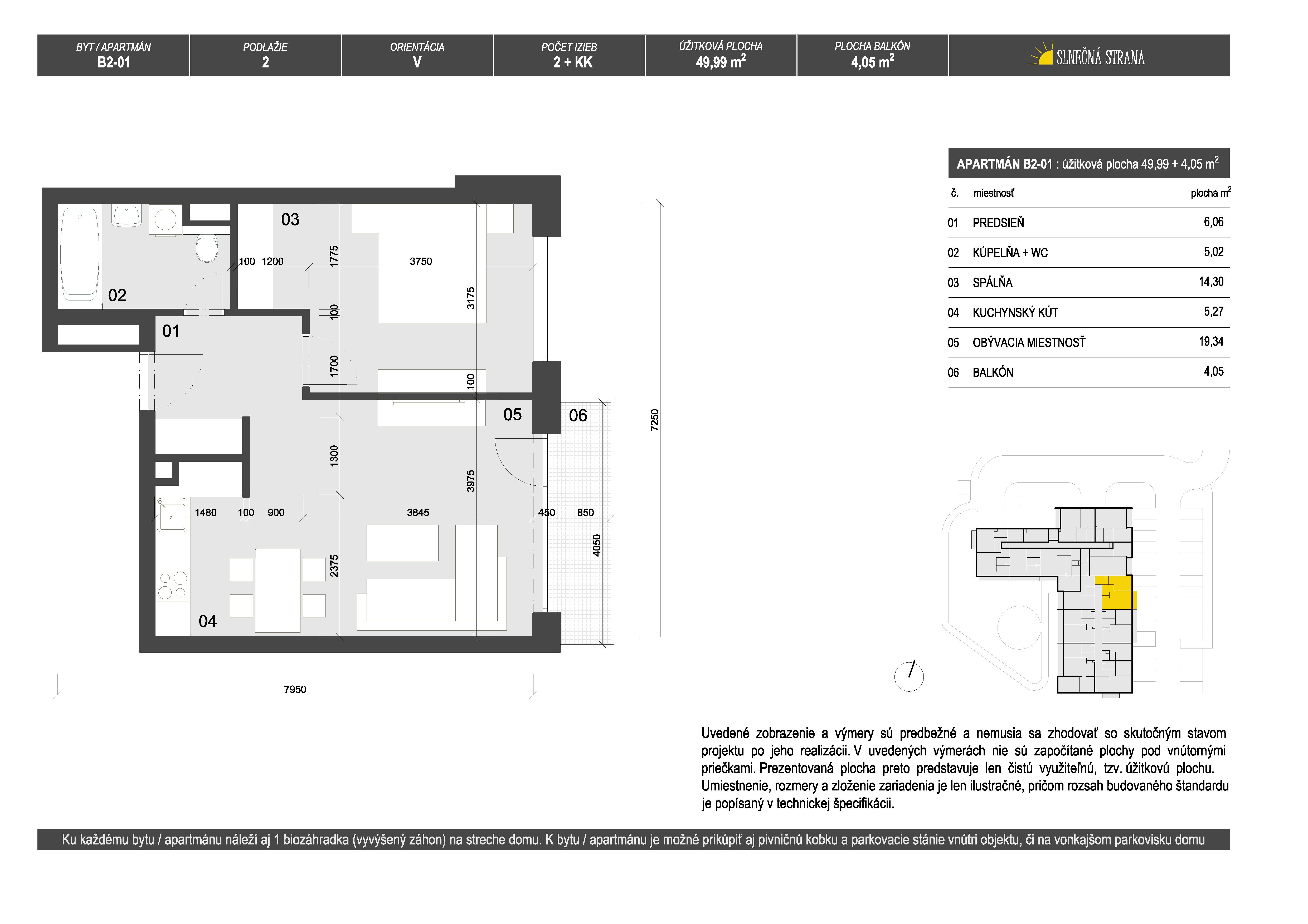 Slnečná strana - B2-01 - Pôdorys