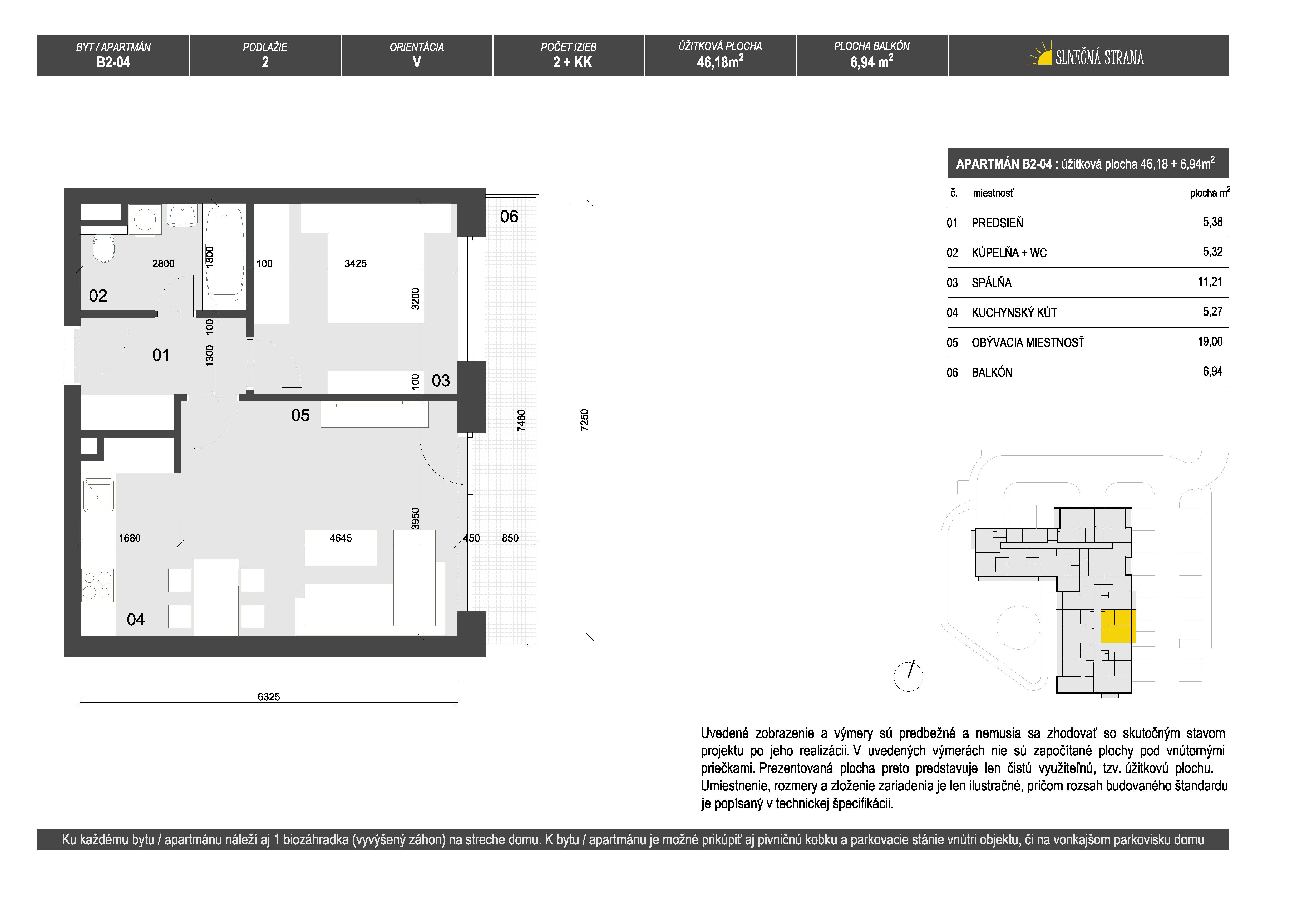 Slnečná strana - B2-04 - Pôdorys