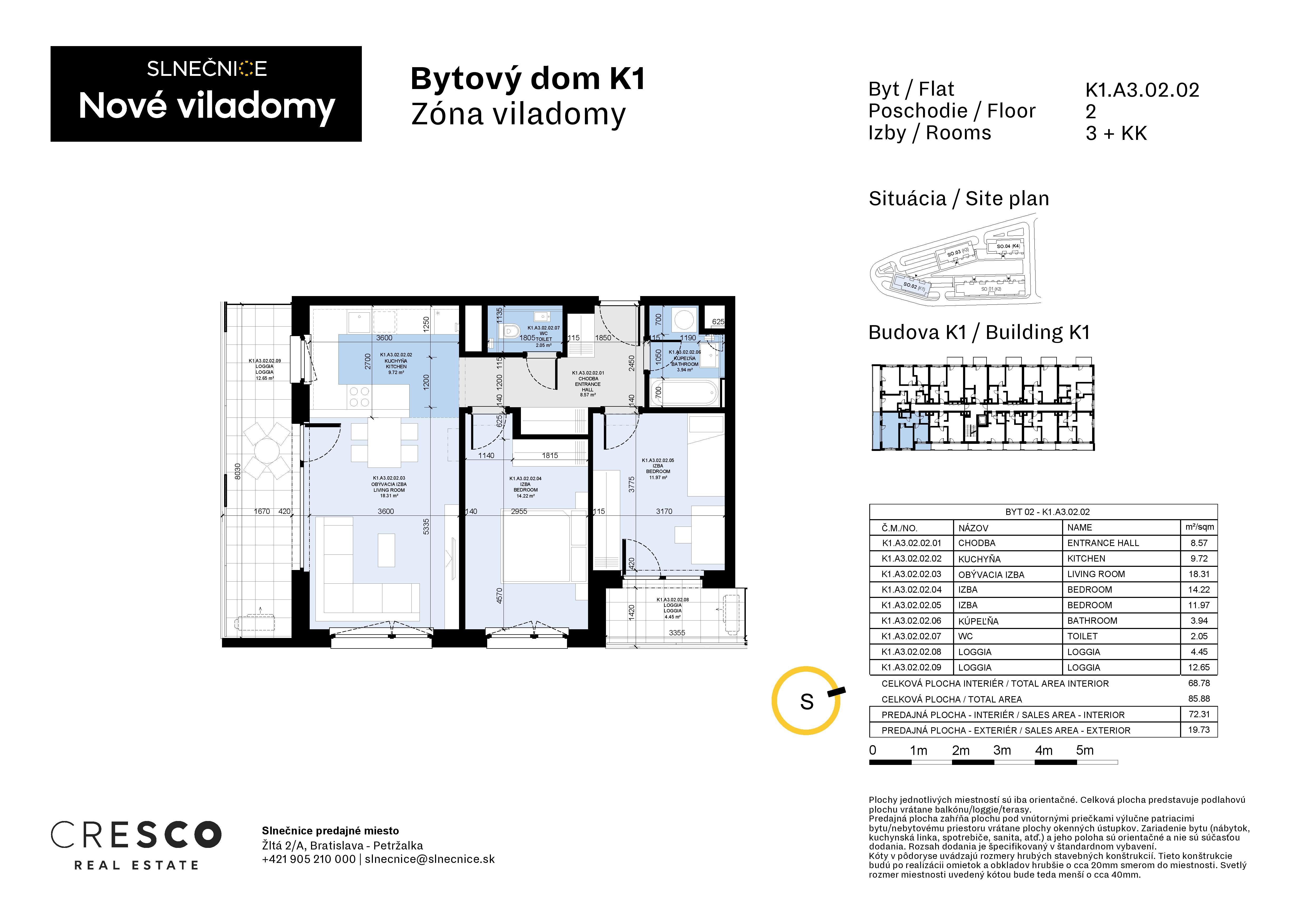 Slnečnice - K1.A3.02.02 - Pôdorys