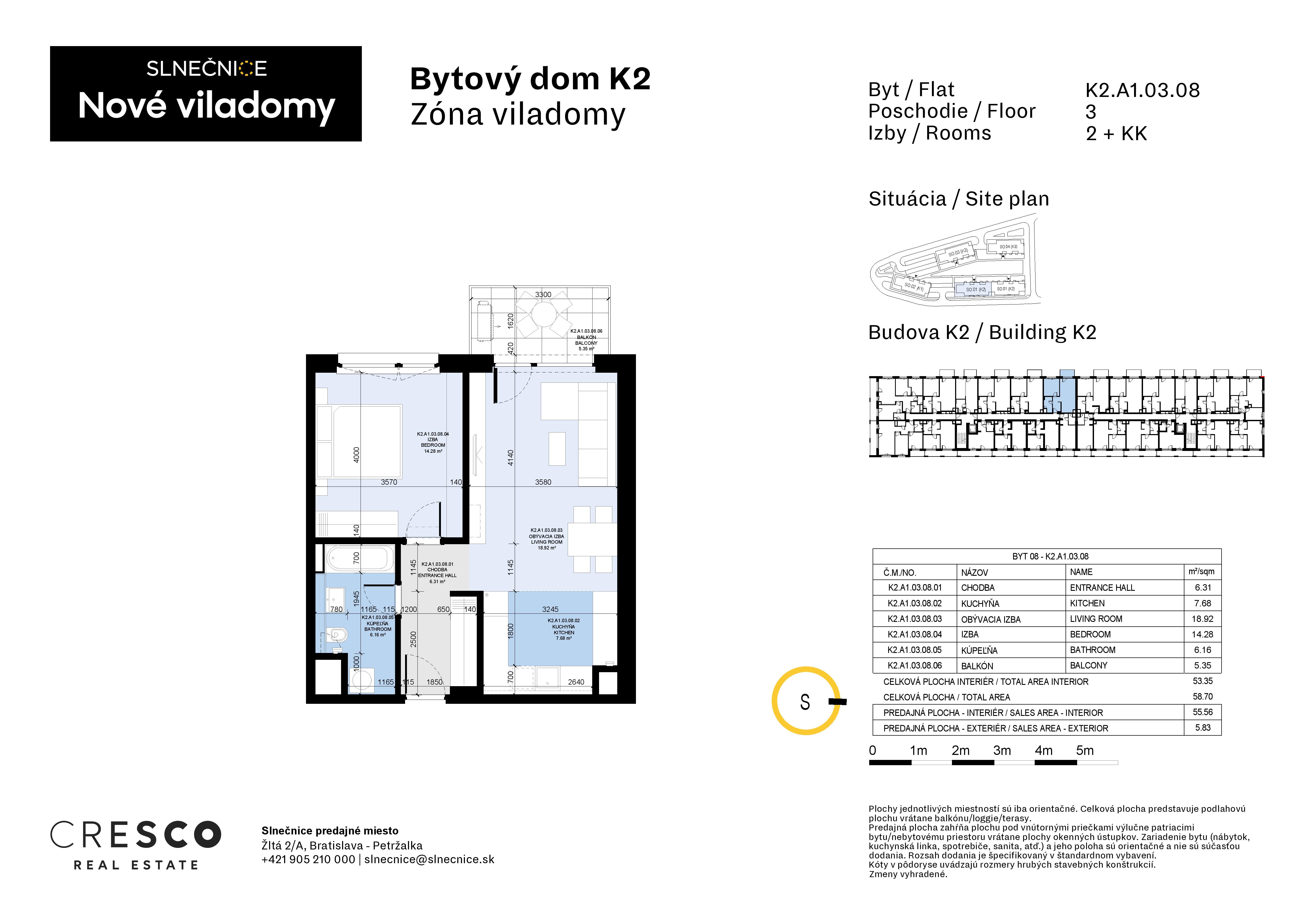 Slnečnice - K2.A1.03.08 - Pôdorys