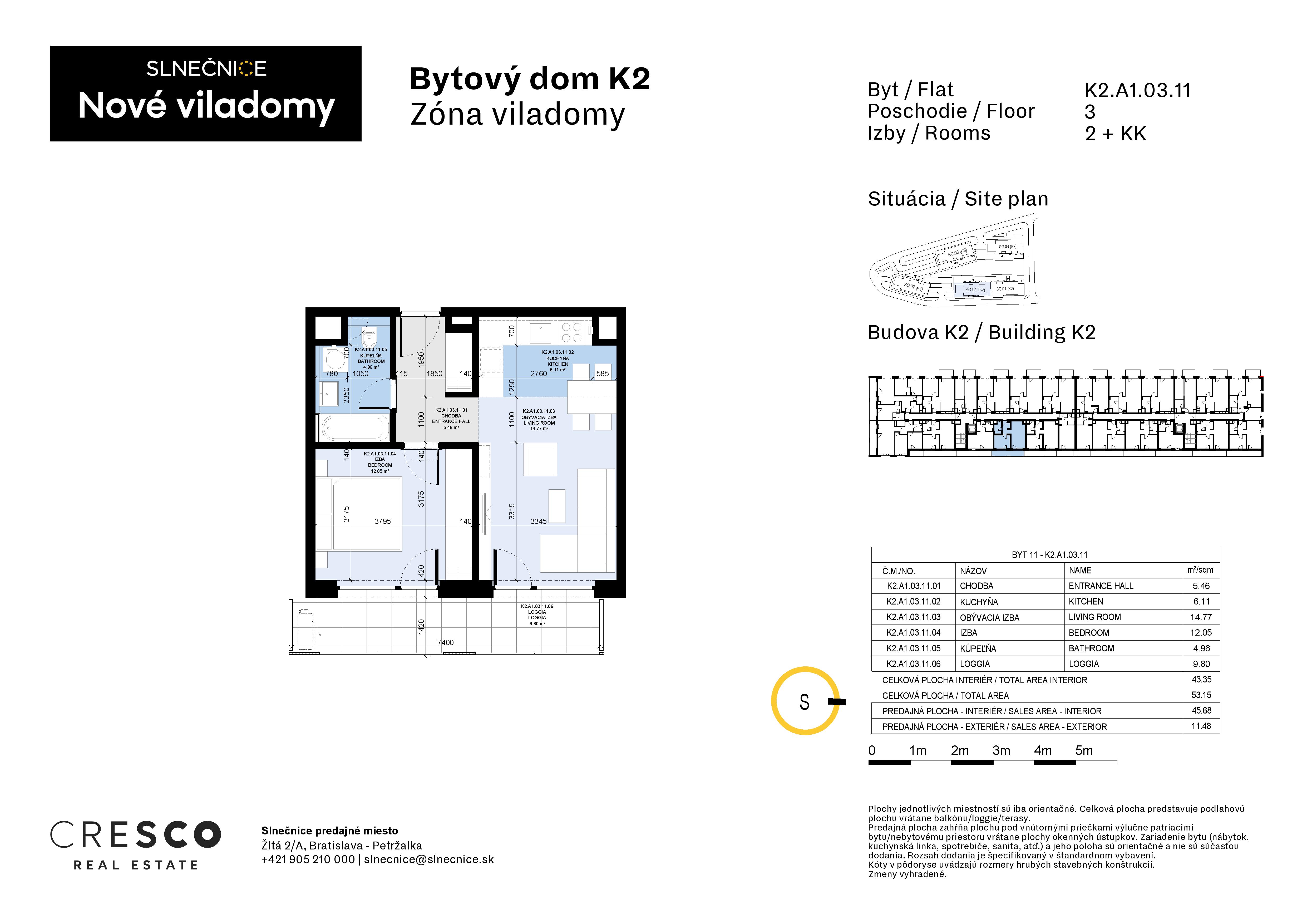 Slnečnice - K2.A1.03.11 - Pôdorys