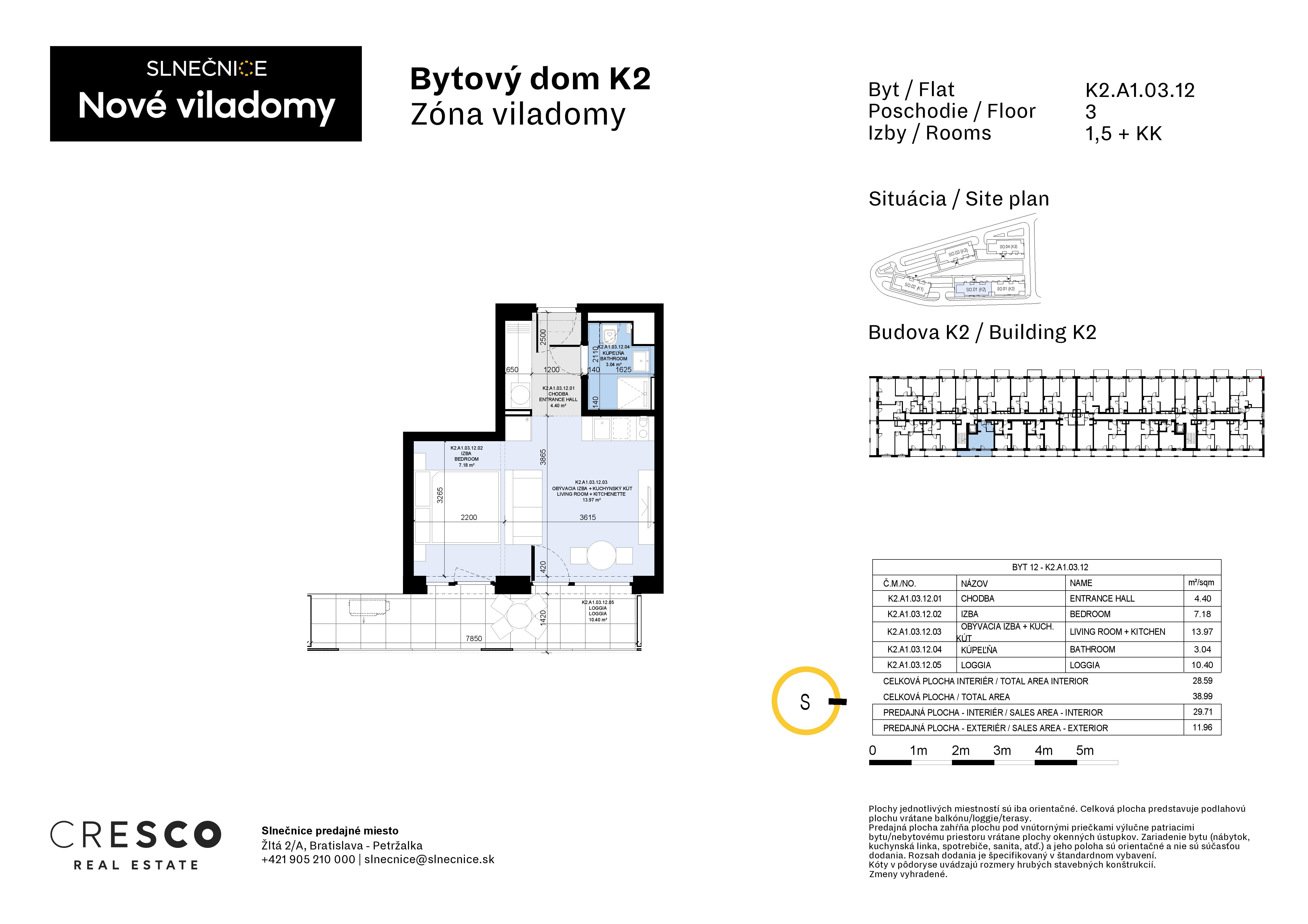 Slnečnice - K2.A1.03.12 - Pôdorys