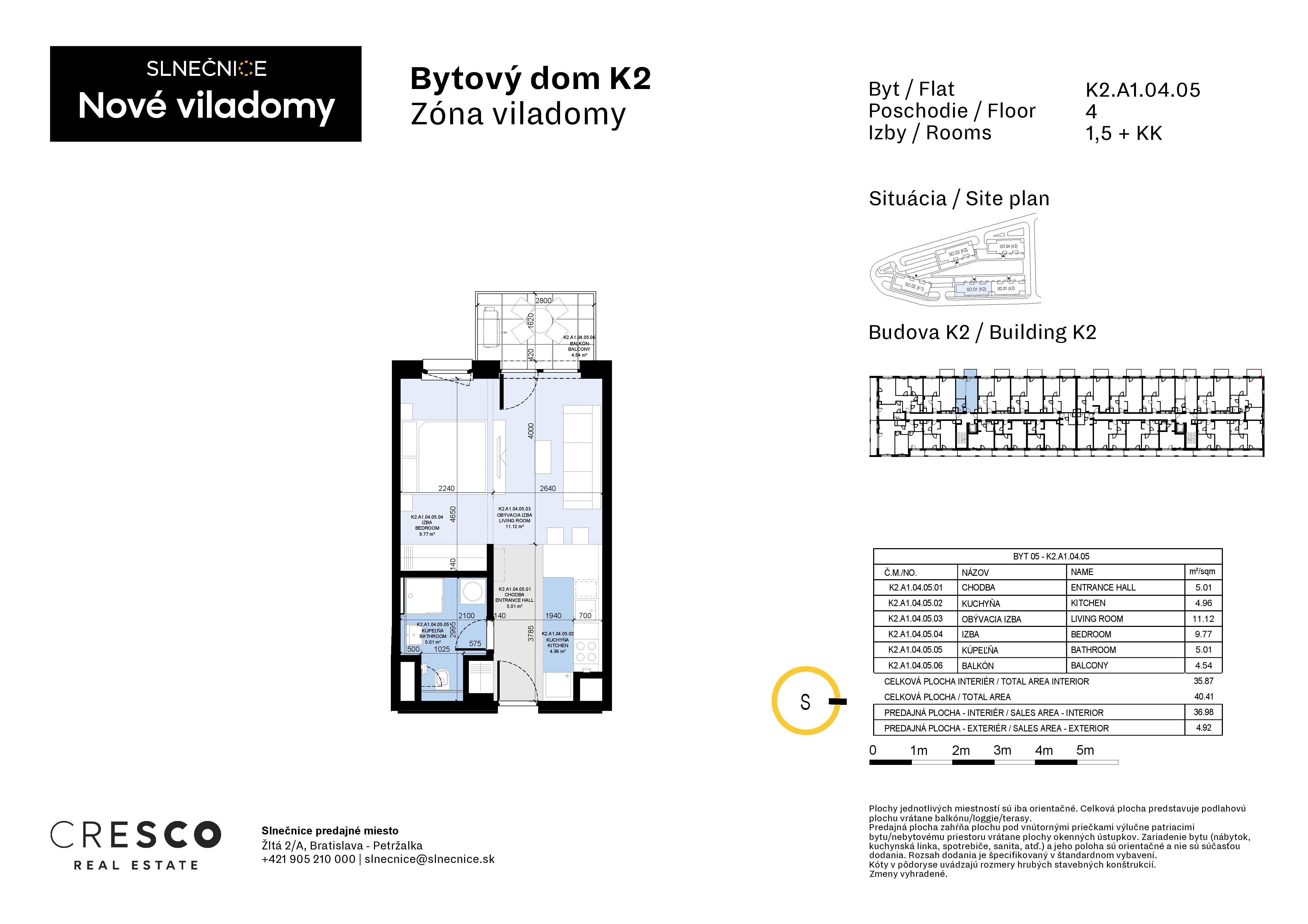 Slnečnice - K2.A1.04.05 - Pôdorys
