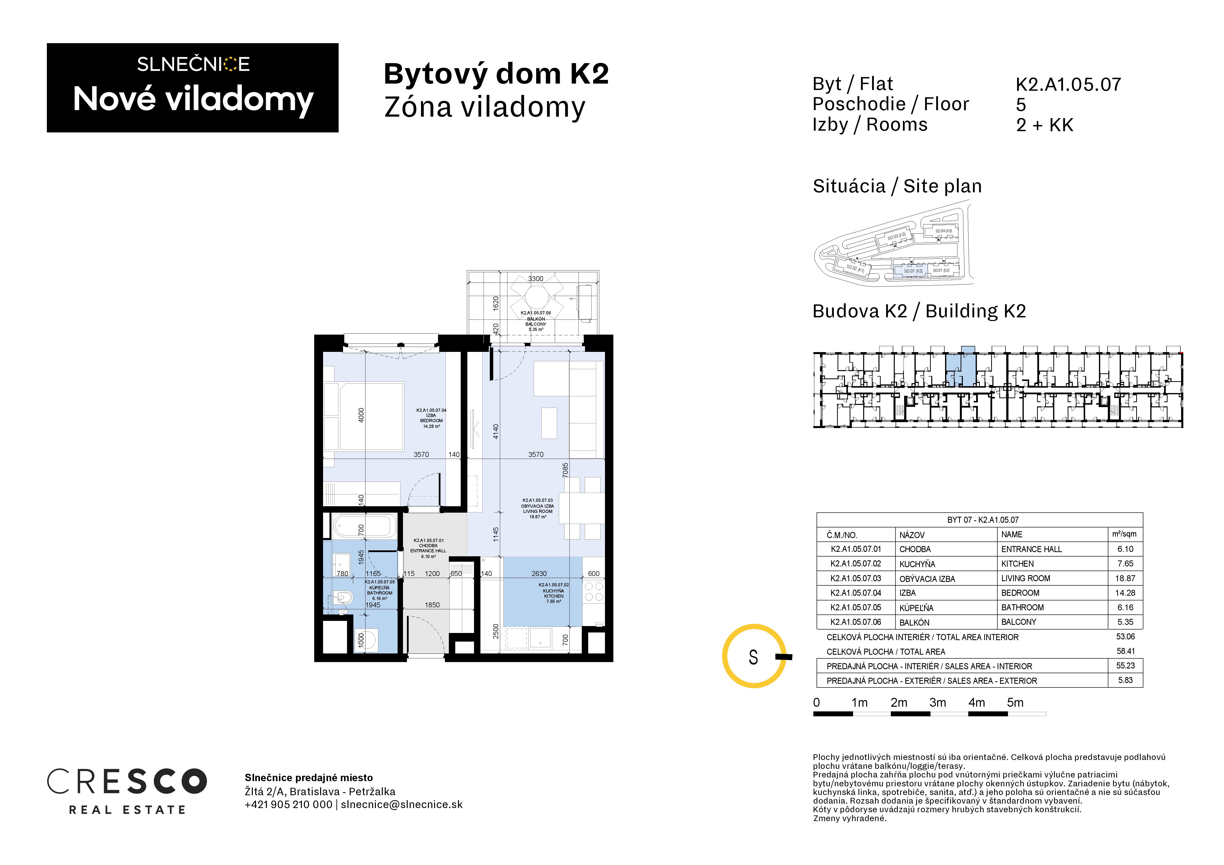 Slnečnice - K2.A1.05.07 - Pôdorys
