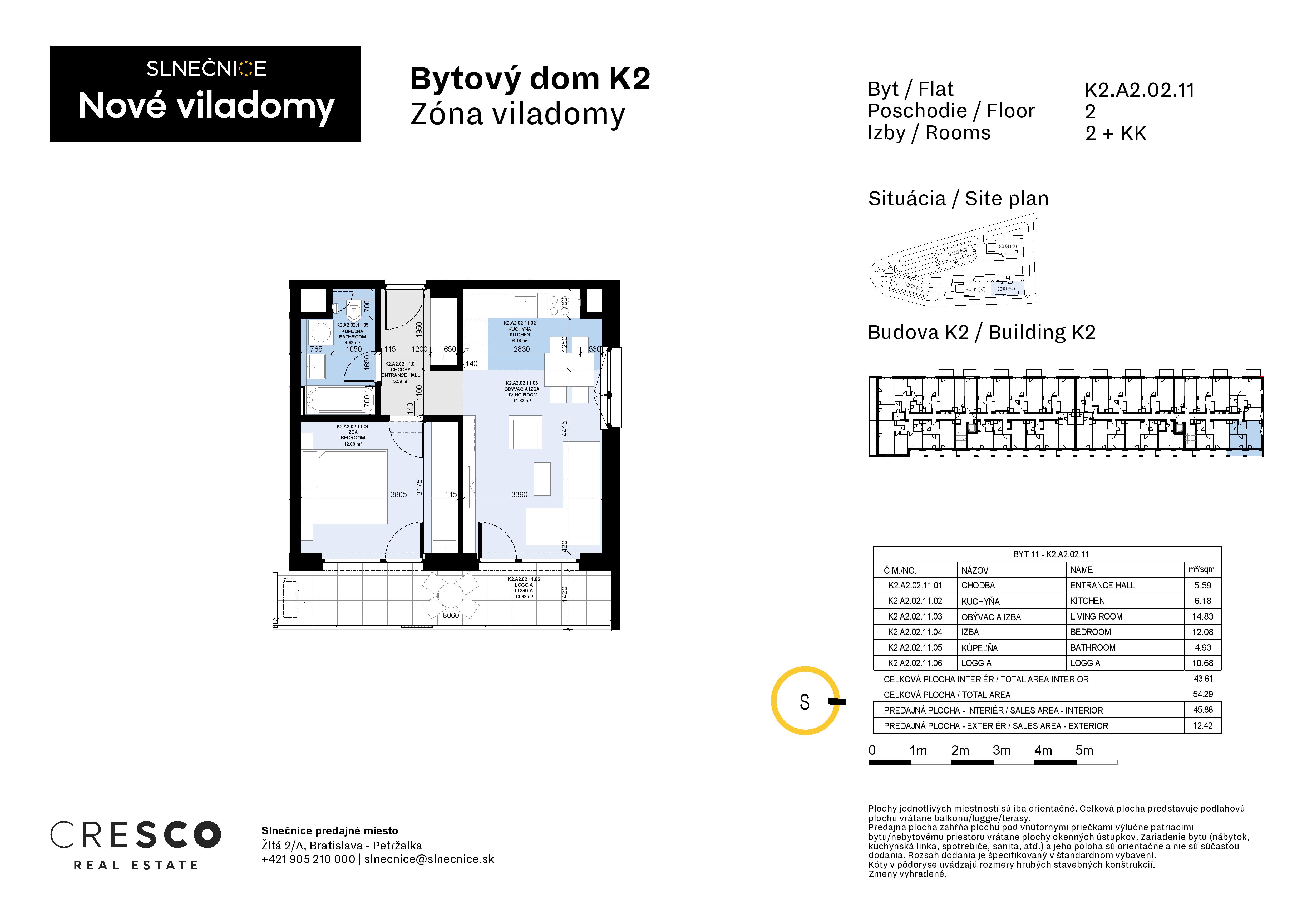 Slnečnice - K2.A2.02.11 - Pôdorys