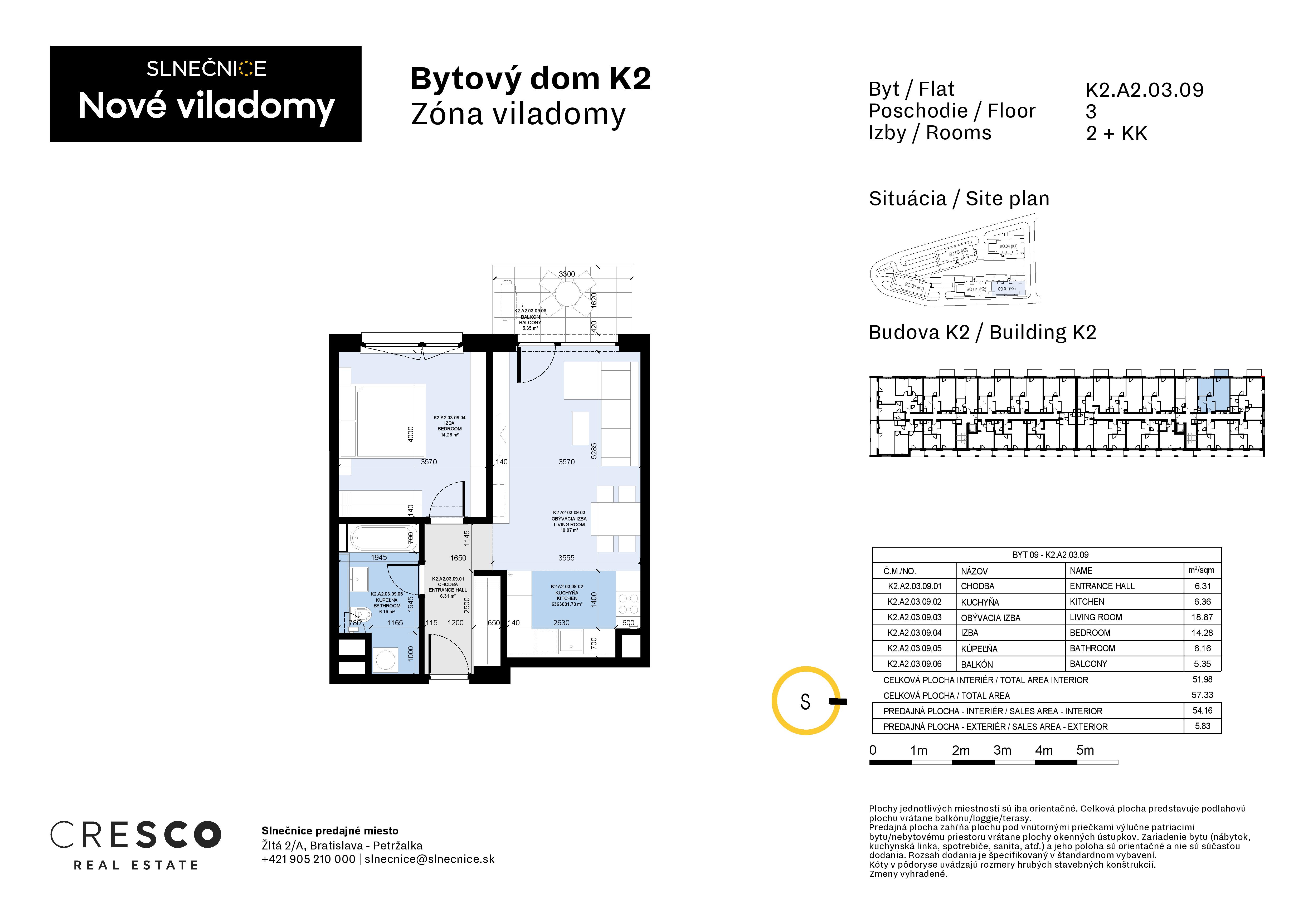 Slnečnice - K2.A2.03.09 - Pôdorys