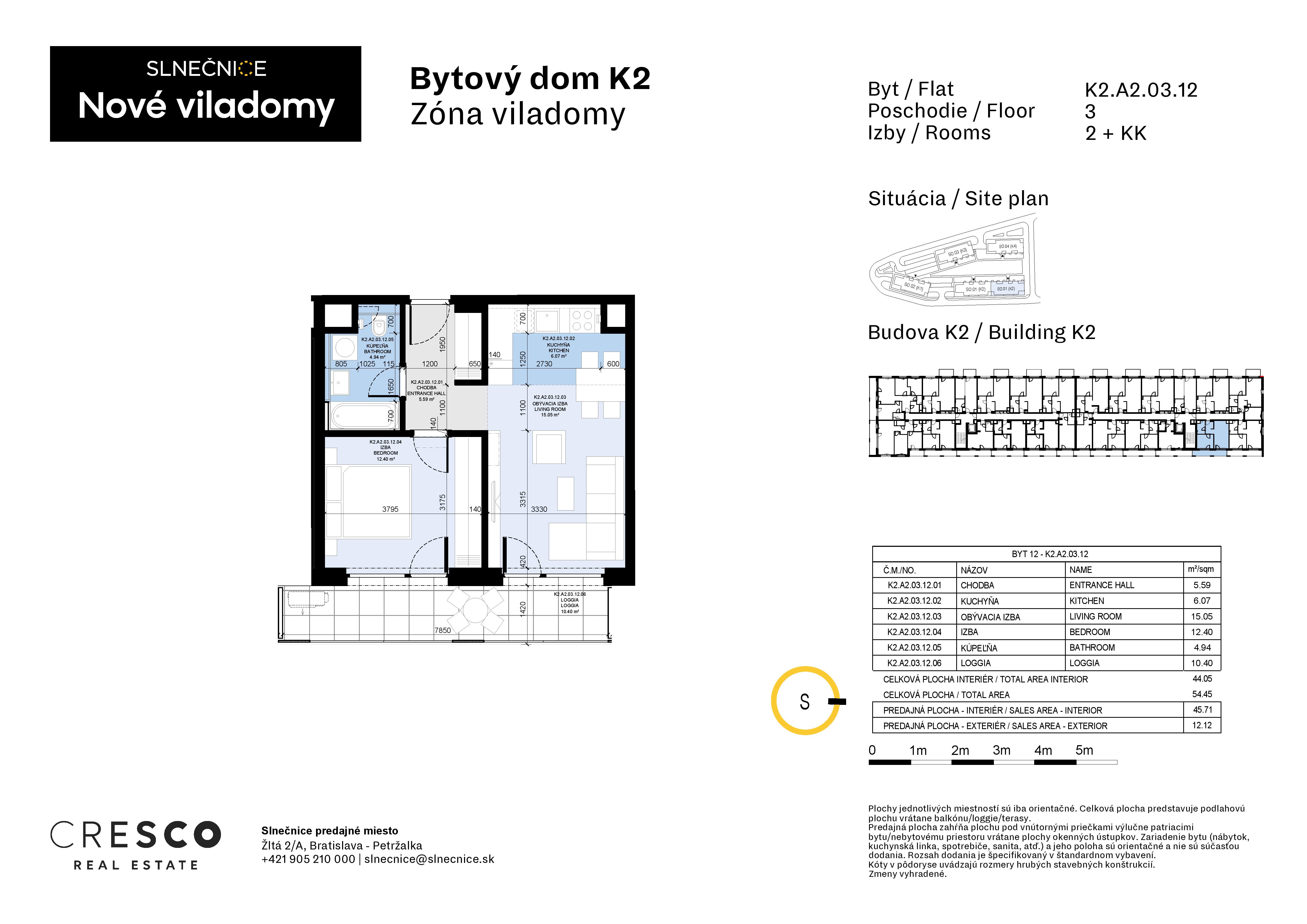 Slnečnice - K2.A2.03.12 - Pôdorys