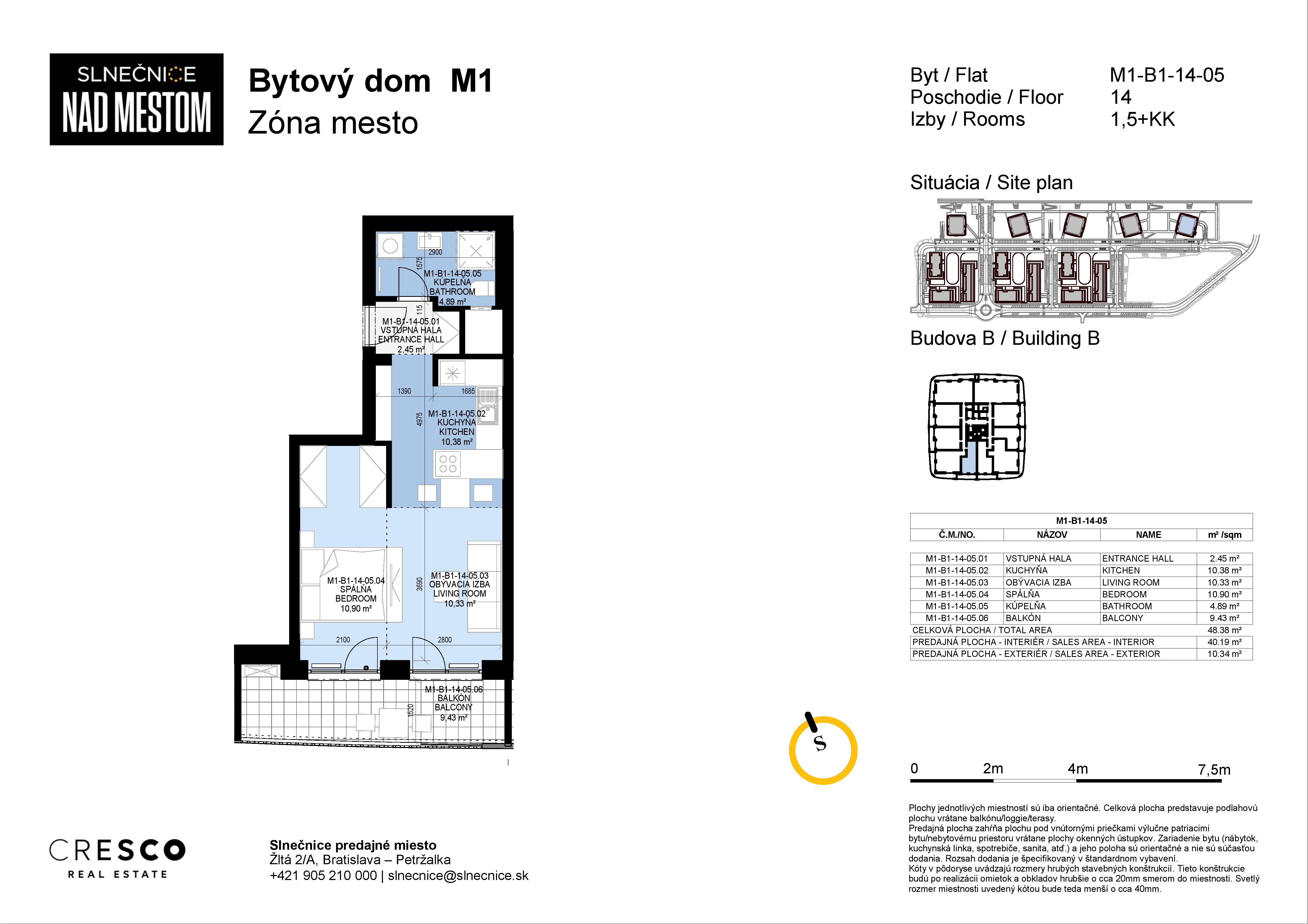 Slnečnice - M1-B1-14-05 - Pôdorys