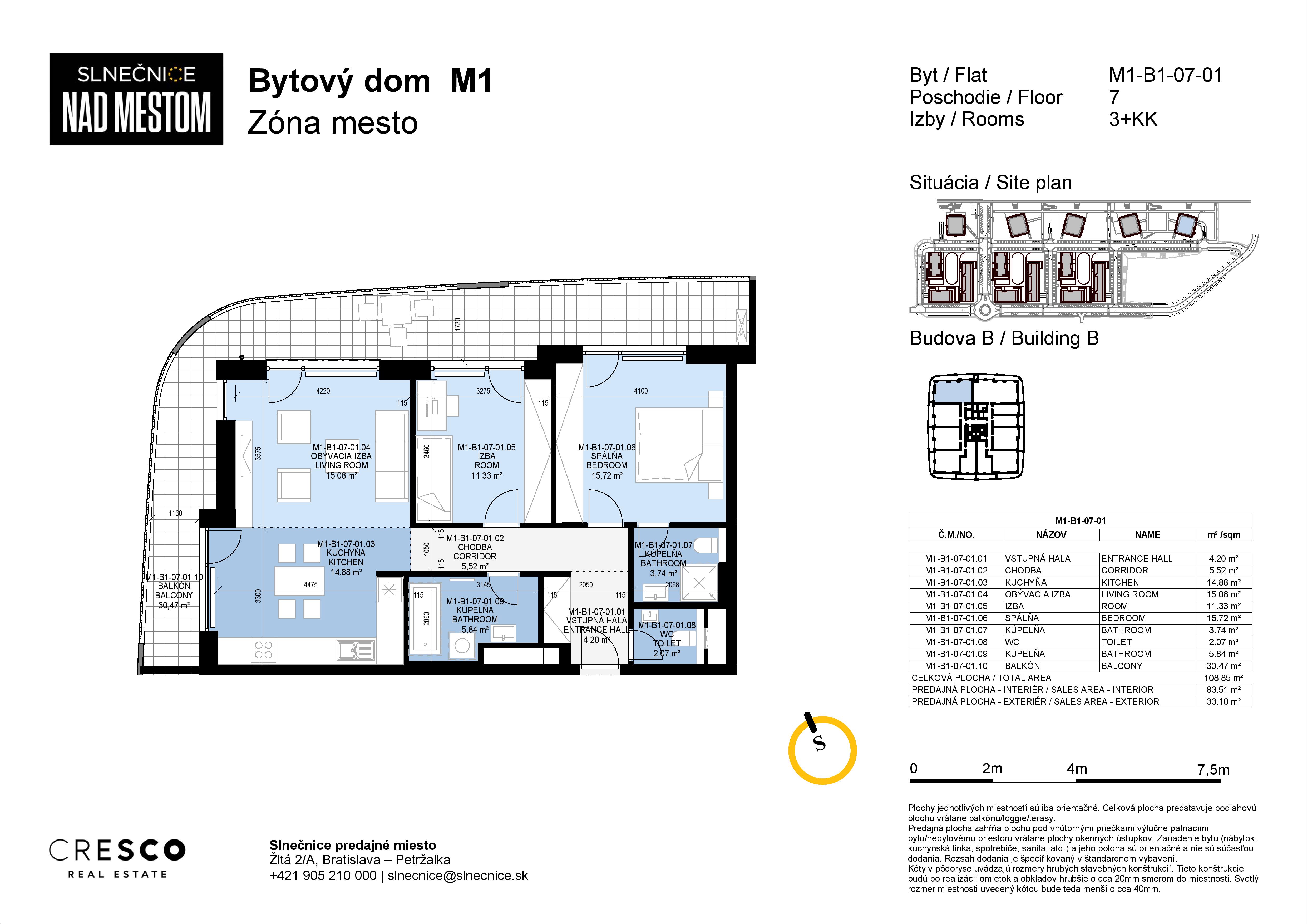 Slnečnice - M1-B1-07-01 - Pôdorys