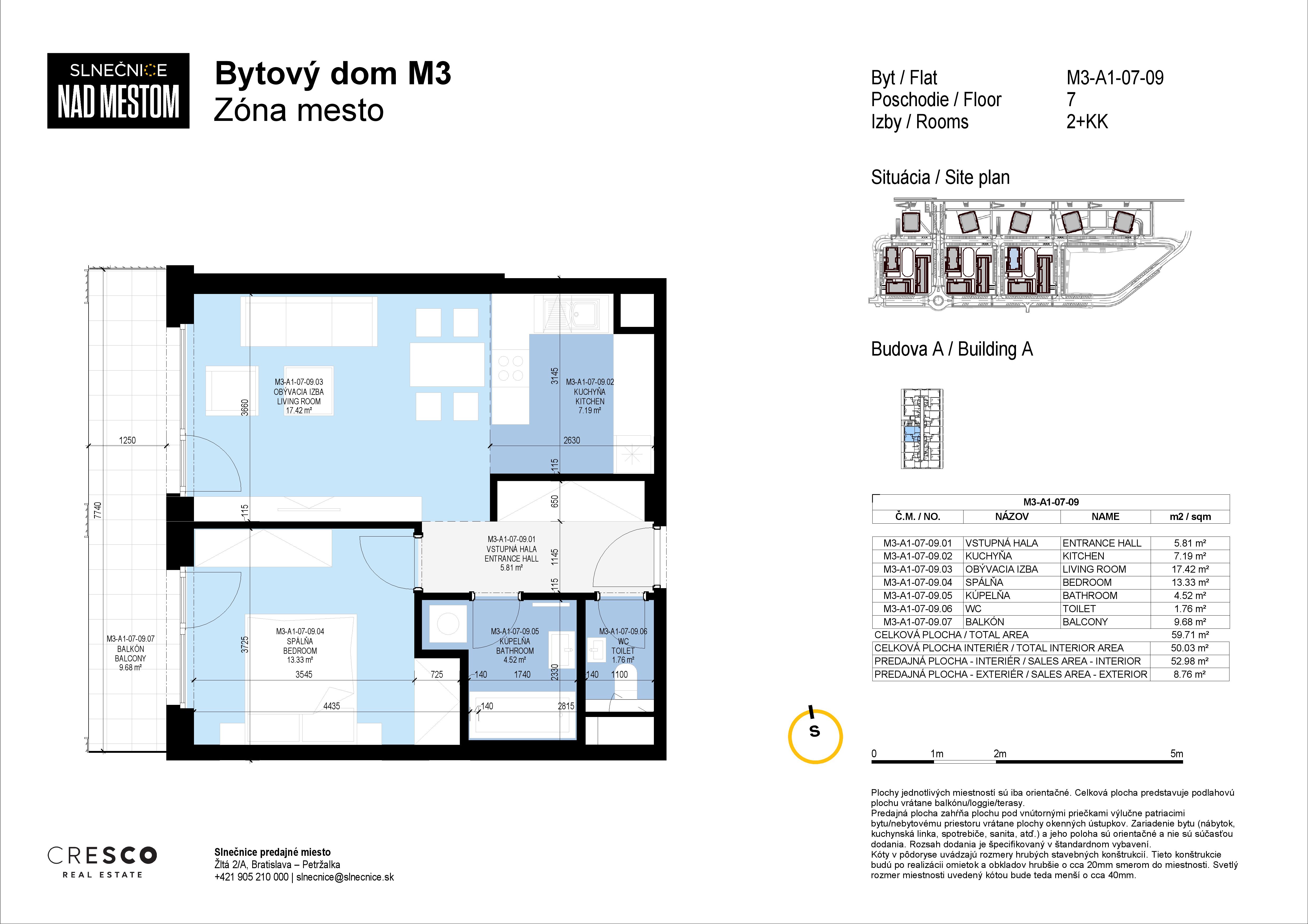 Slnečnice - M3-A1-07-09 - Pôdorys