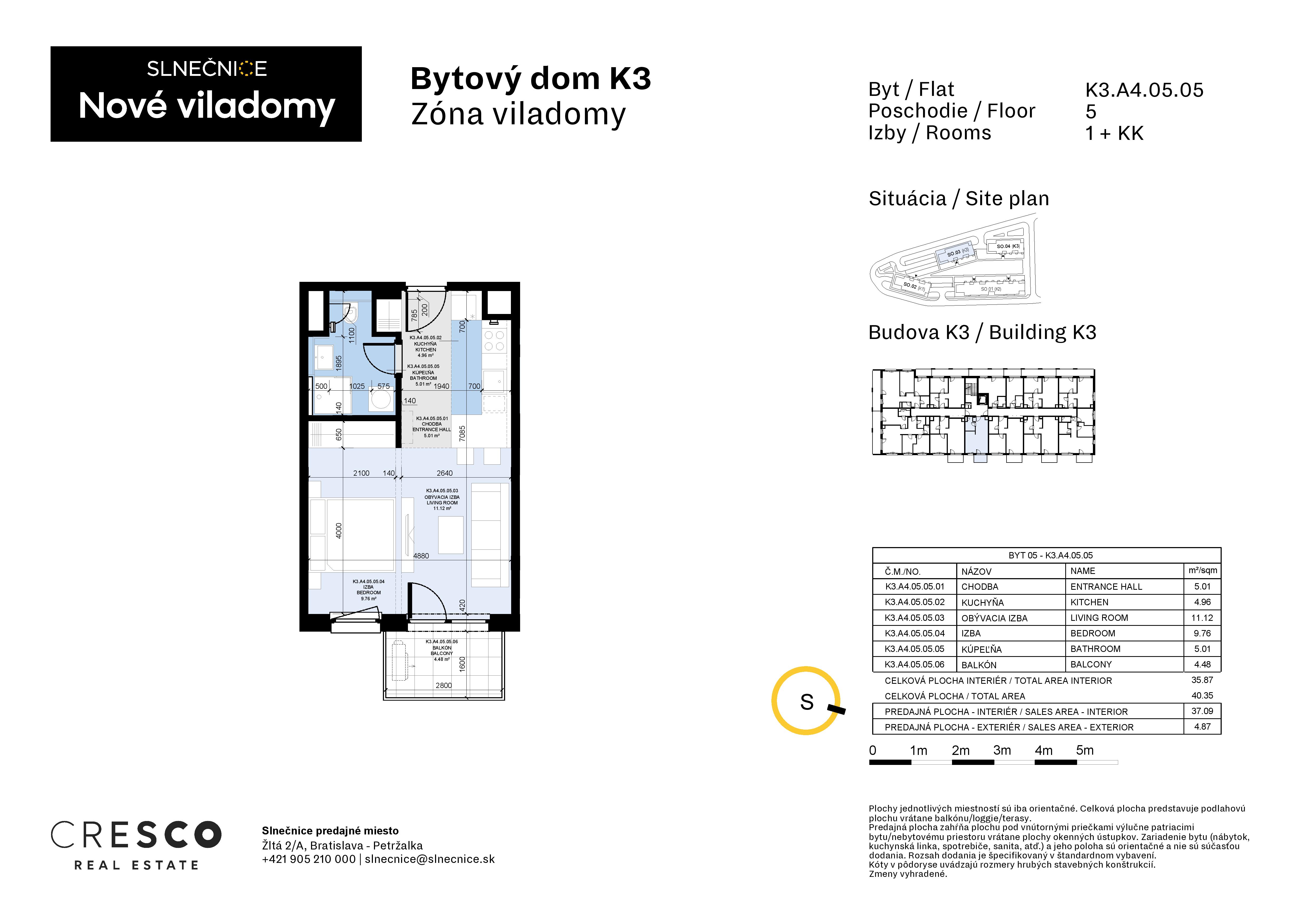 Slnečnice - K3.A4.05.05 - Pôdorys