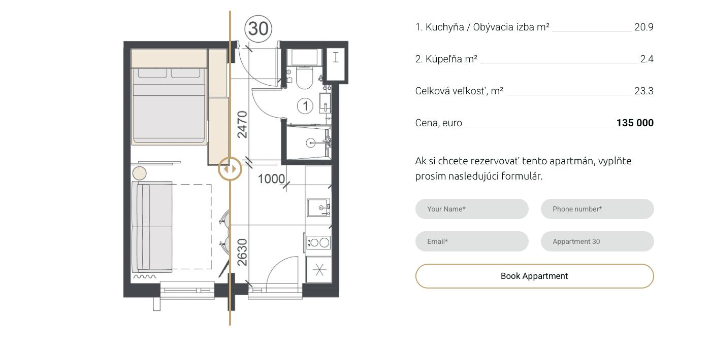 Smart Byty - 30 - Pôdorys