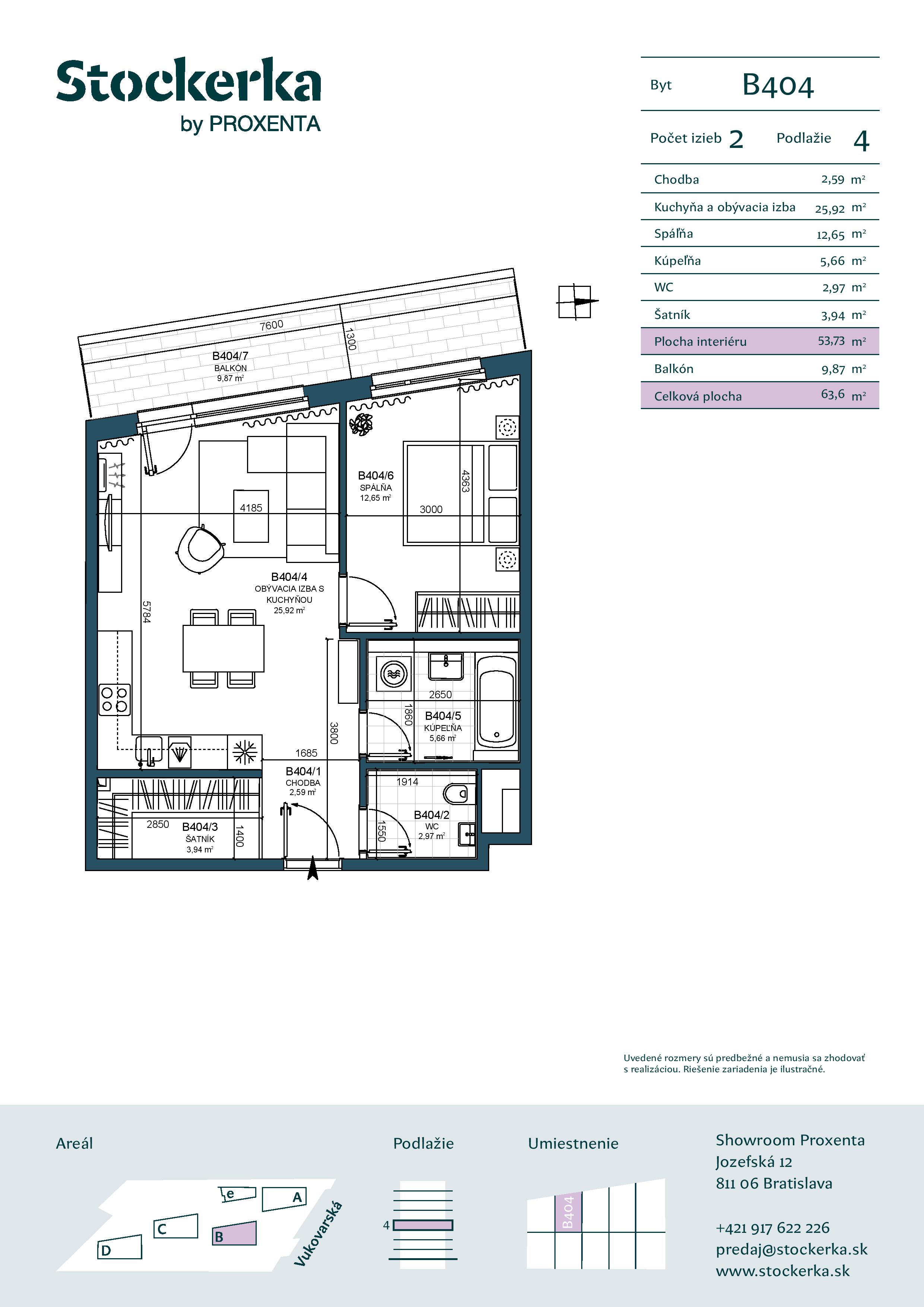Stockerka - B404 - Pôdorys