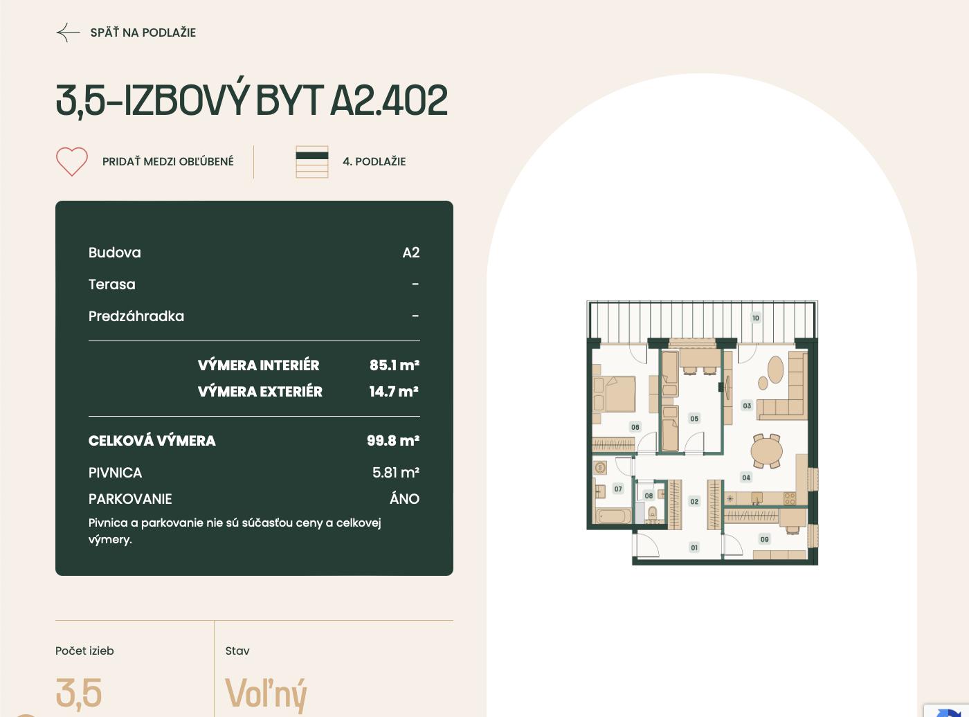 Sýkorky - A2.402 - Pôdorys