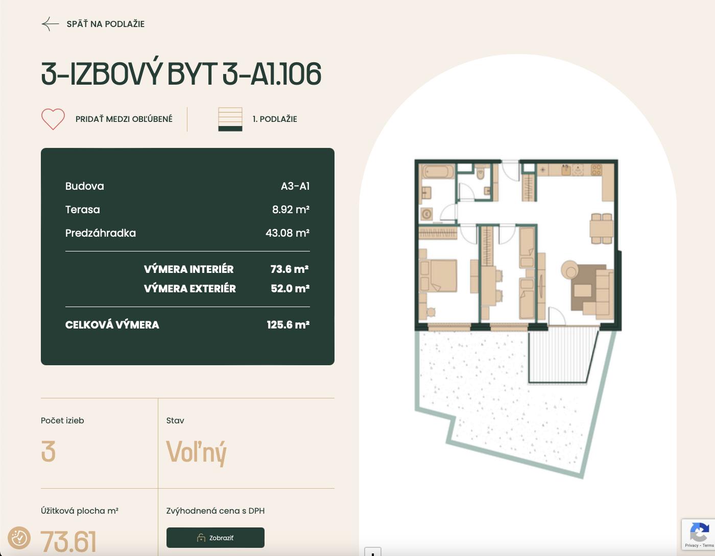 Sýkorky - 3-A1.106 - Pôdorys