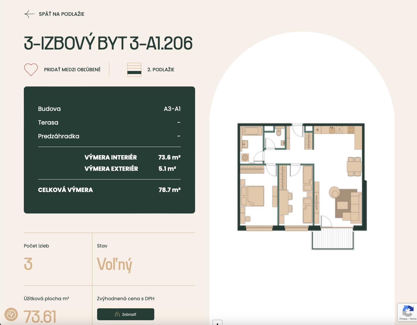 Sýkorky - 3-A1.206 - Pôdorys