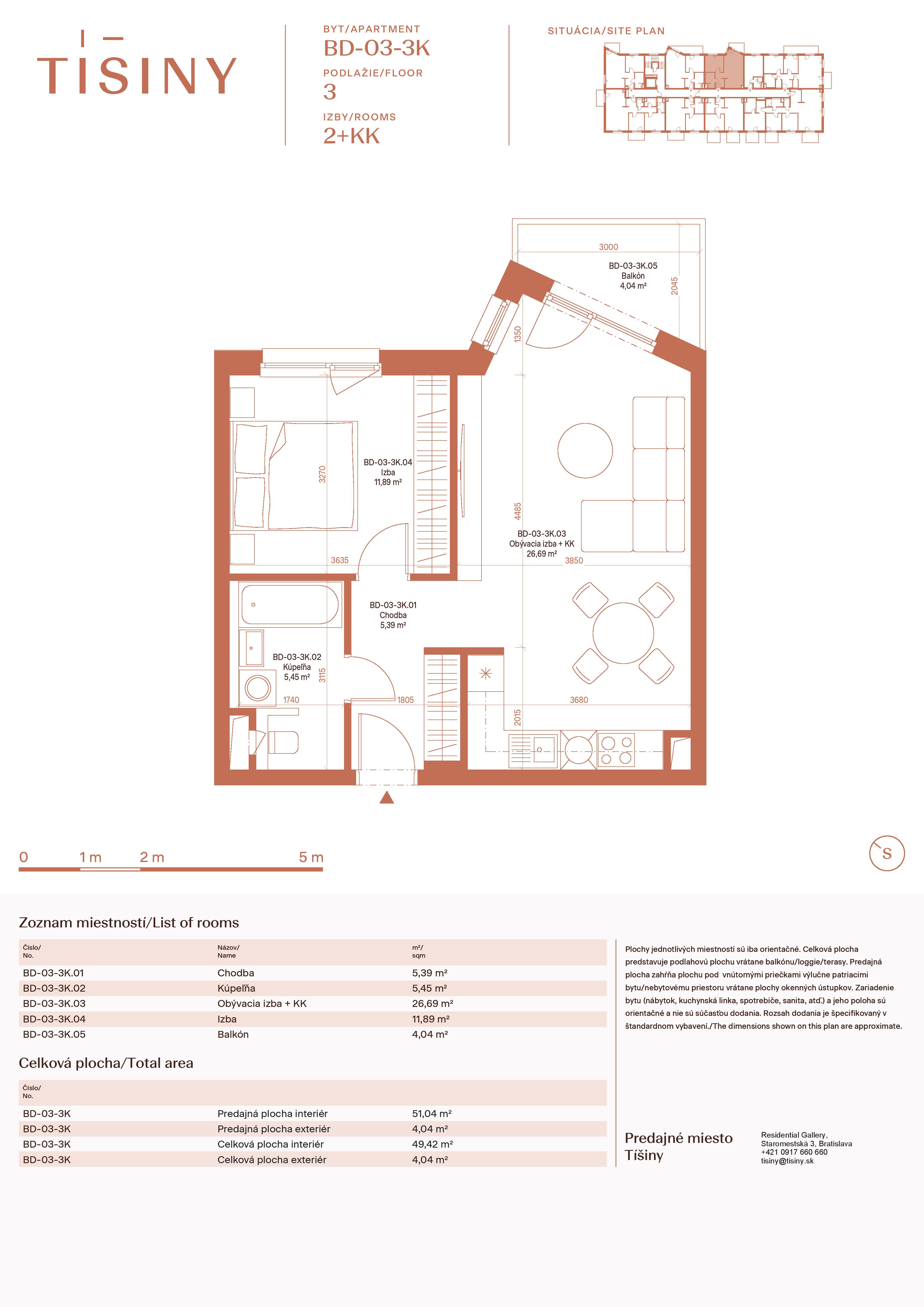 Tíšiny - BD-03-3K - Pôdorys