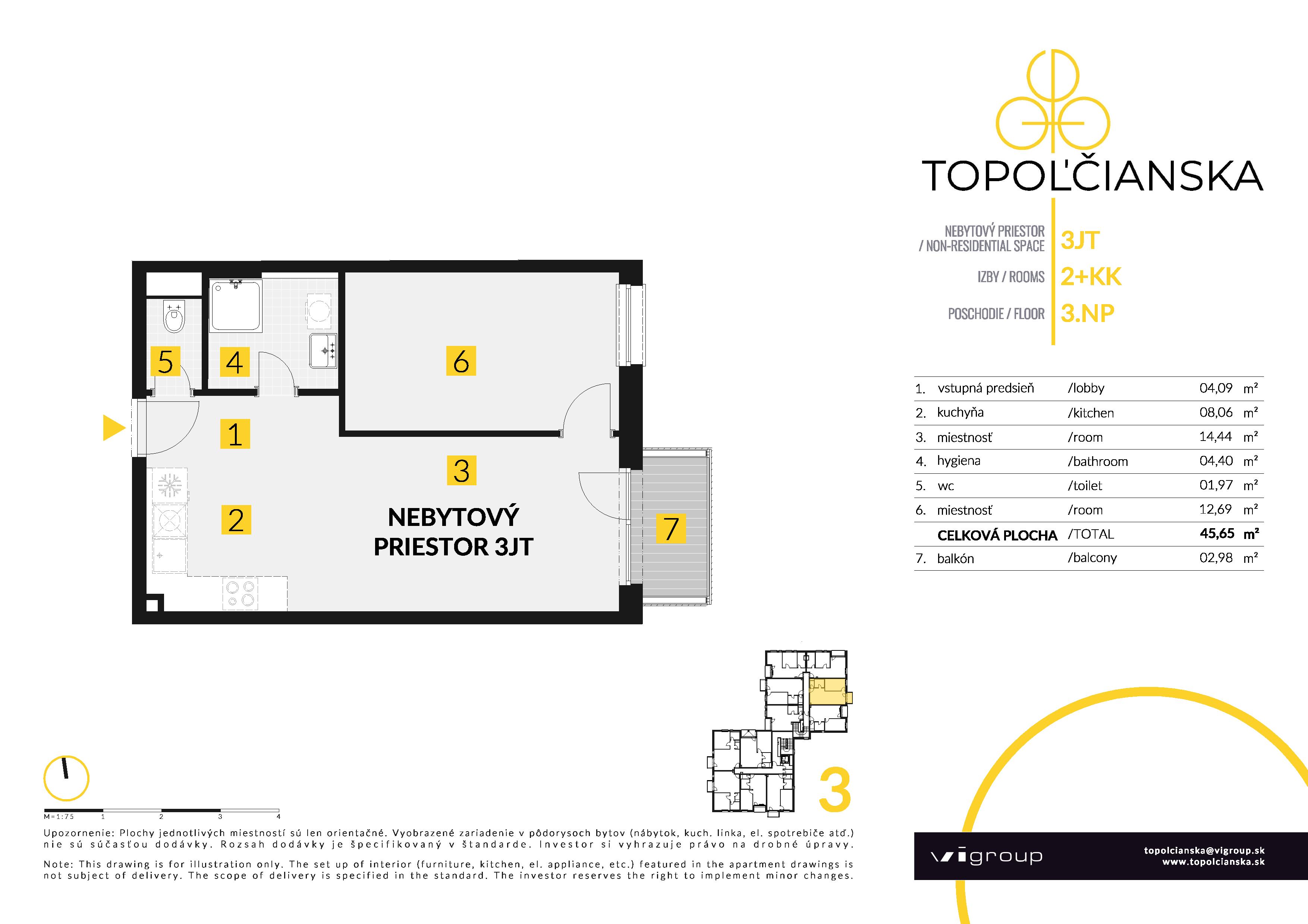 Topoľčianska - 3JT - Pôdorys