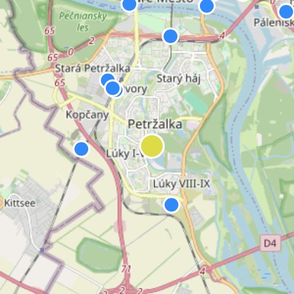 Topoľčianska - map