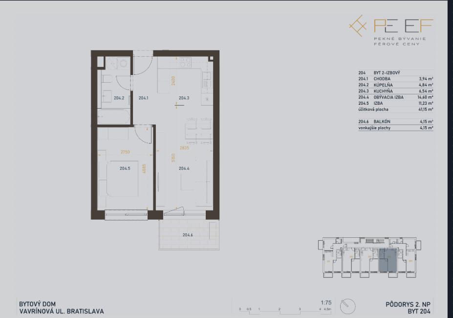 Vavrínová - 204 - Pôdorys