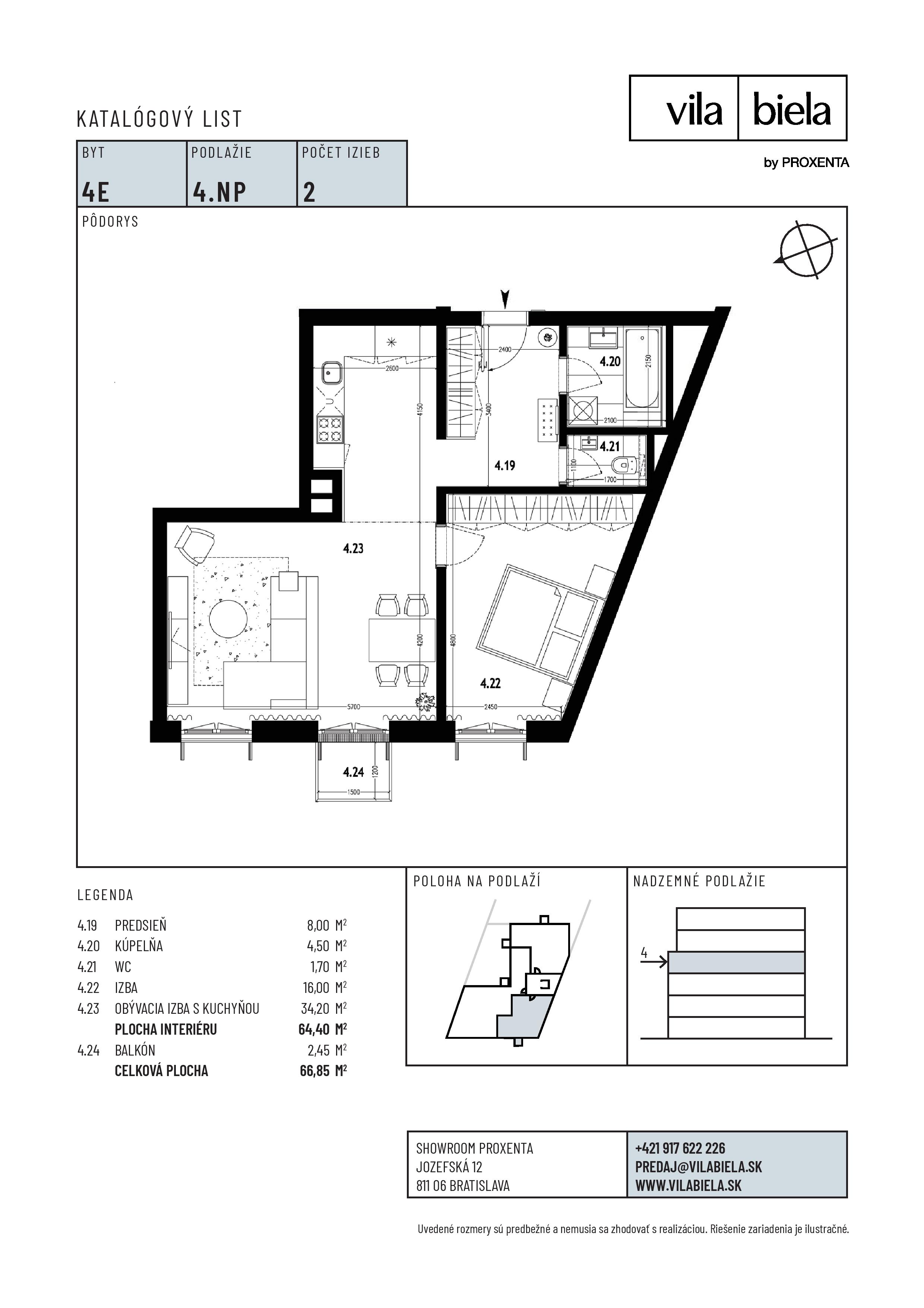 Vila Biela - 4E - Pôdorys