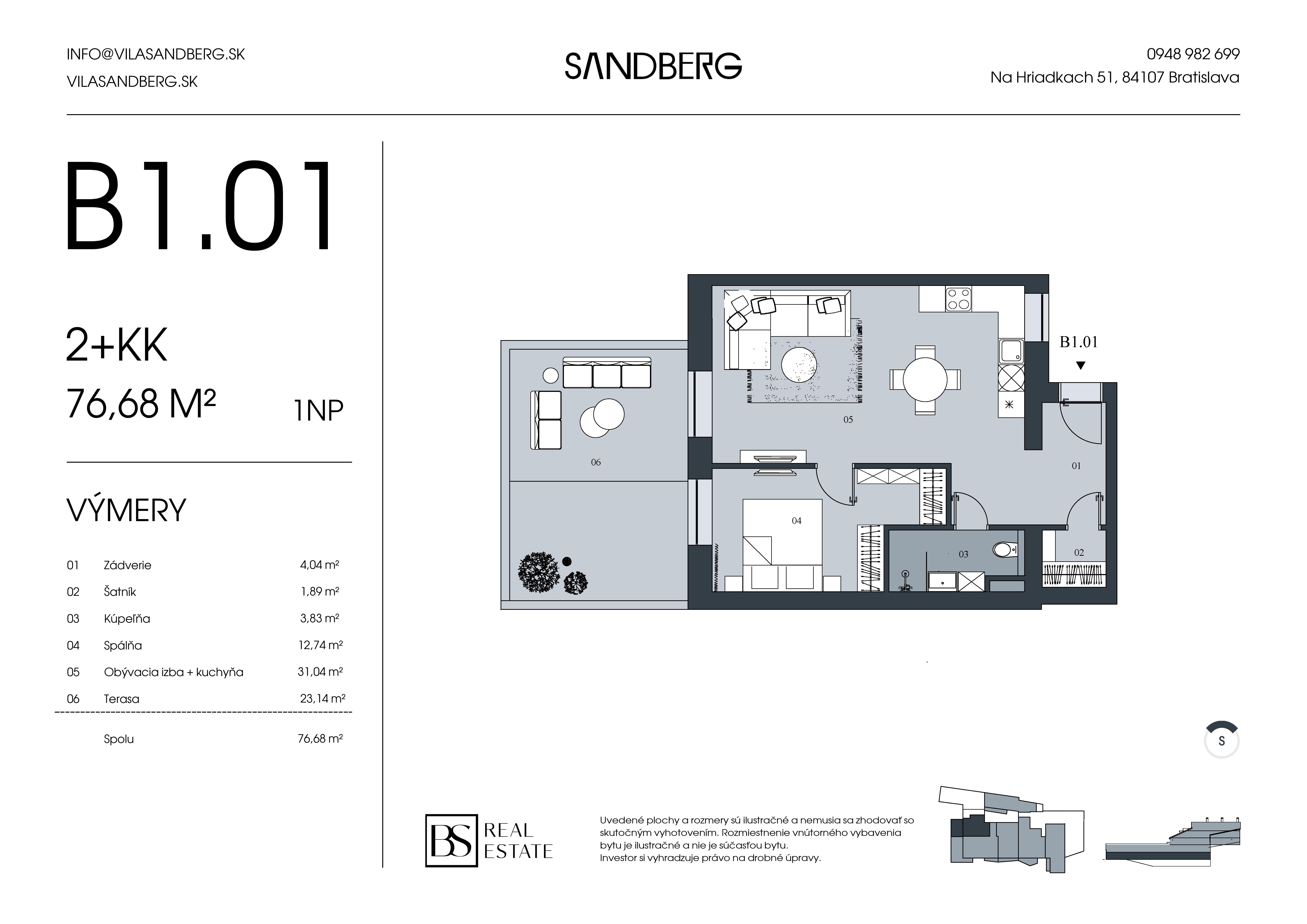 Vila Sandberg - B1.01 - Pôdorys