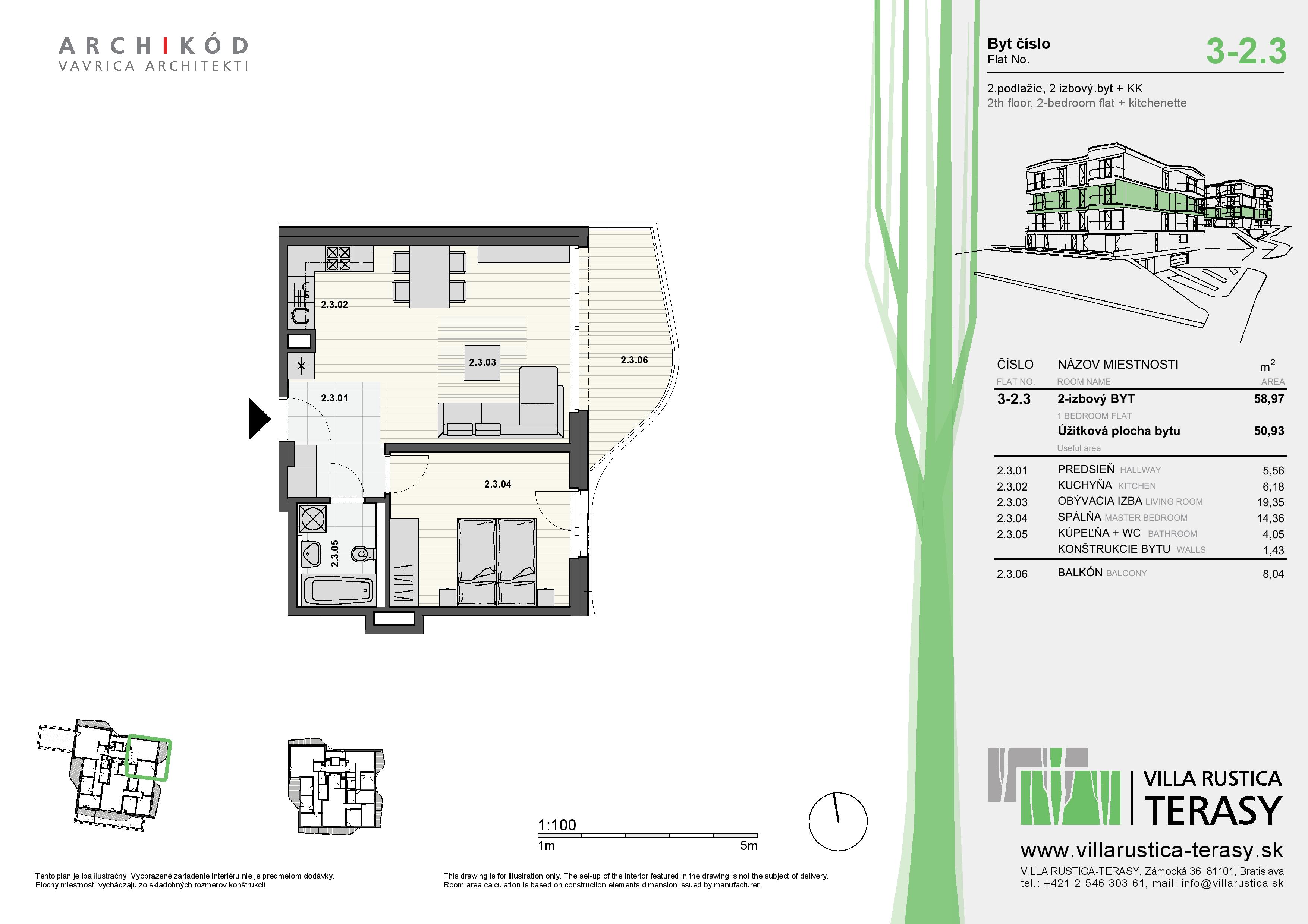 Villa Rustica - Terasy - 3-2.3 - Pôdorys