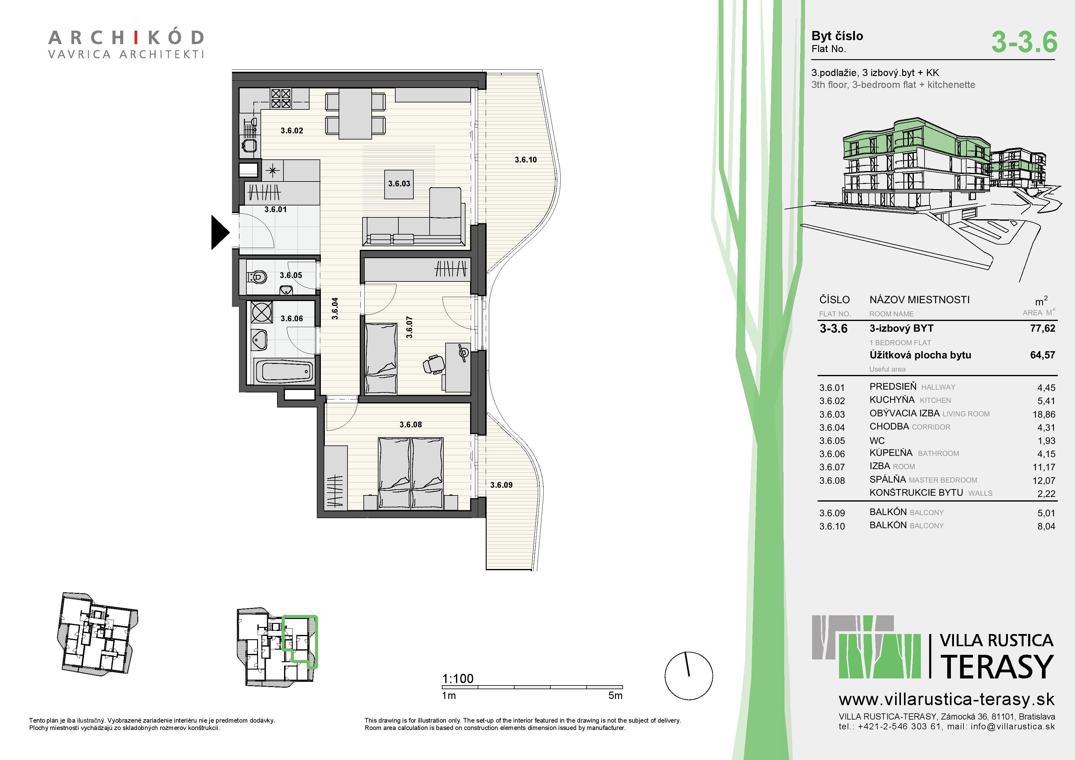 Villa Rustica - Terasy - 3-3.6 - Pôdorys