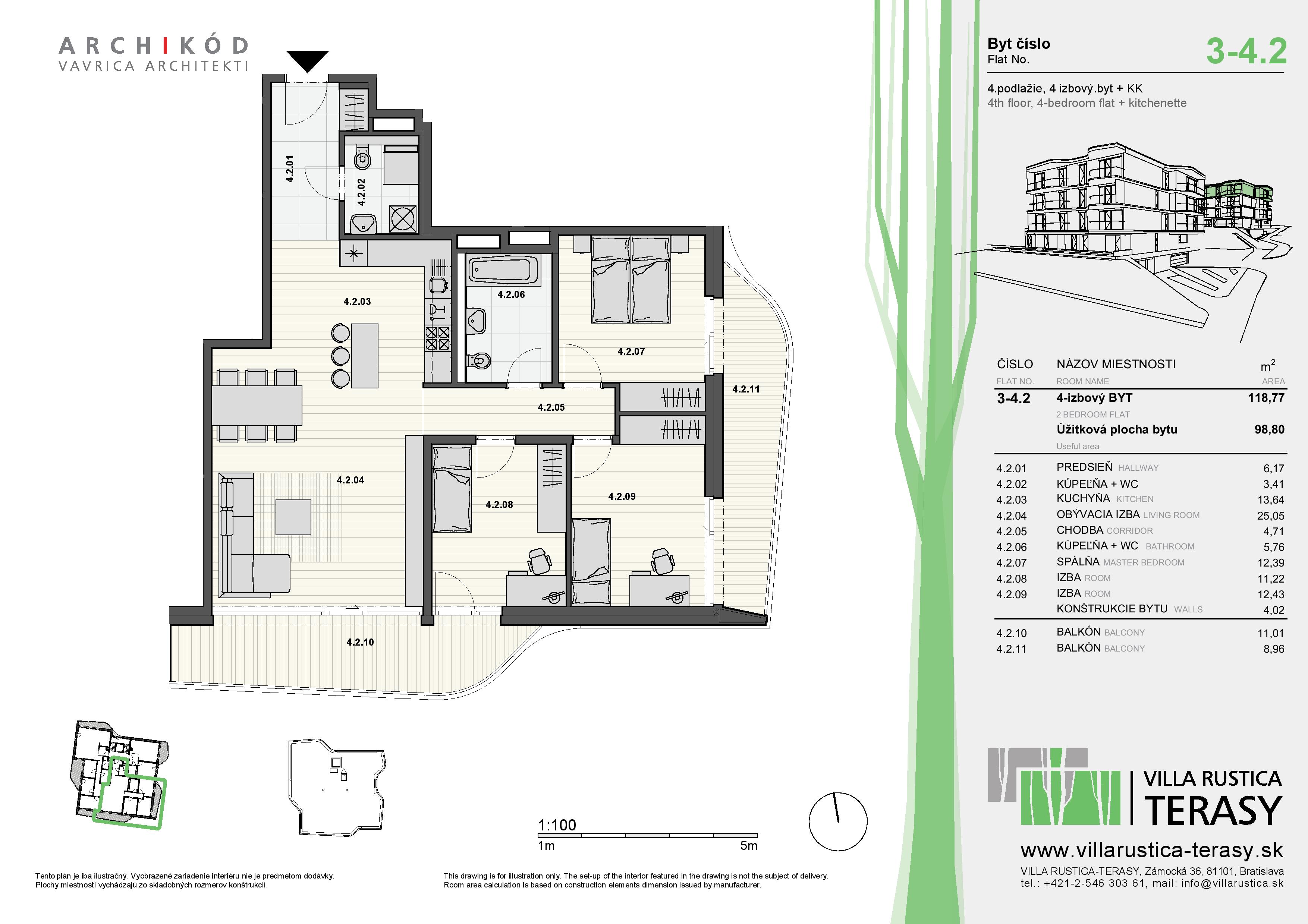 Villa Rustica - Terasy - 3-4.2 - Pôdorys
