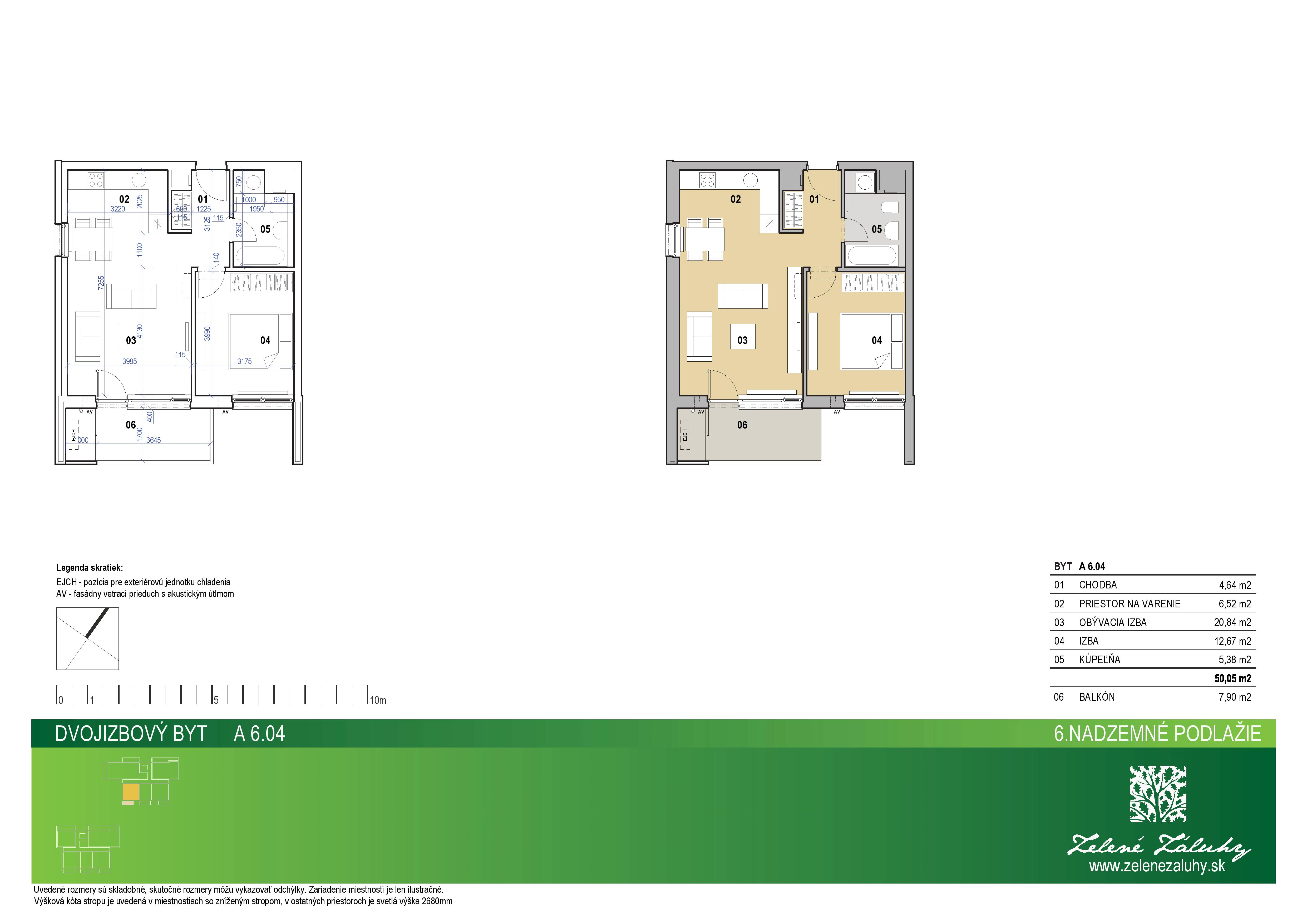 Zelené Záluhy - A 6.04 - Pôdorys