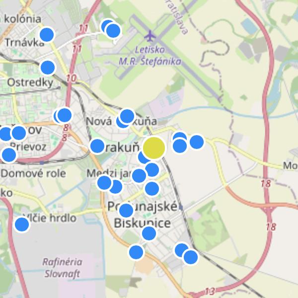 Železničná 10 - map